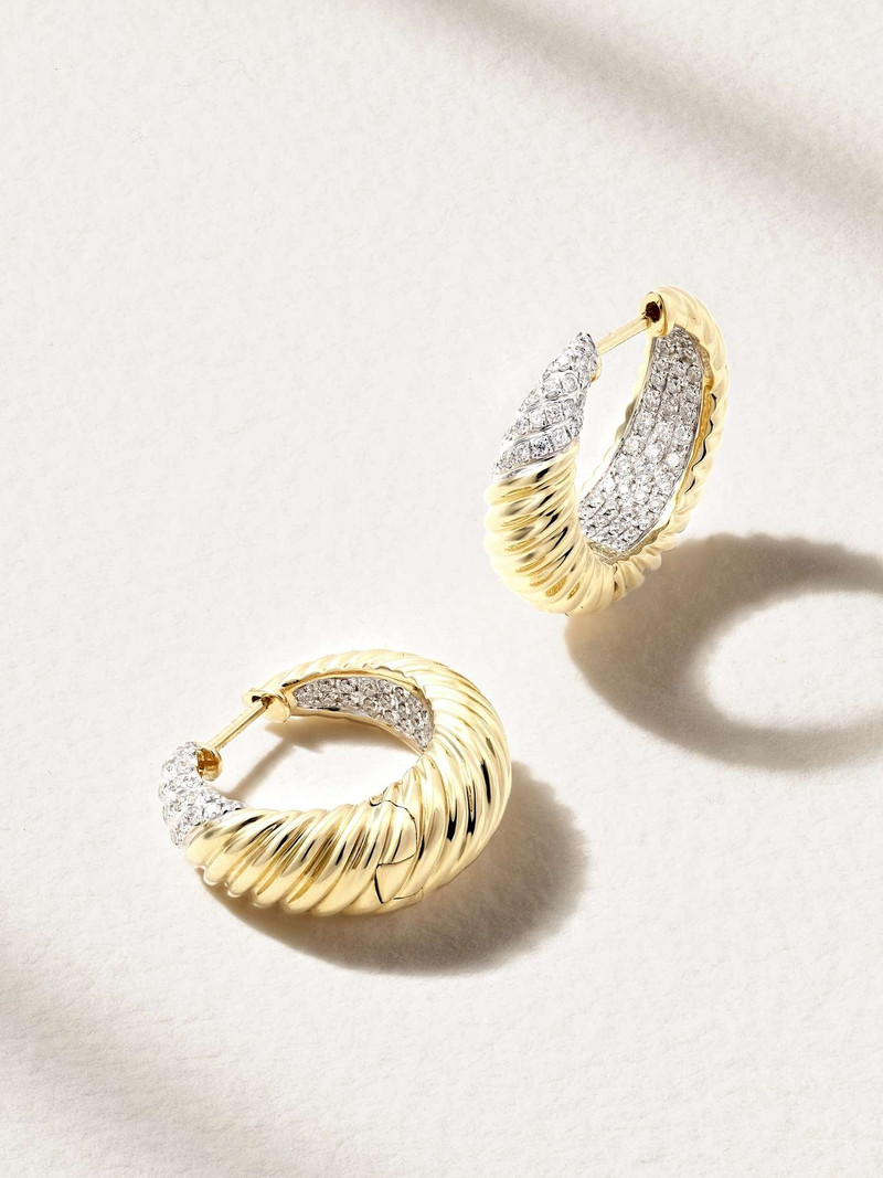 18-karat gold diamond earrings Gold - 1