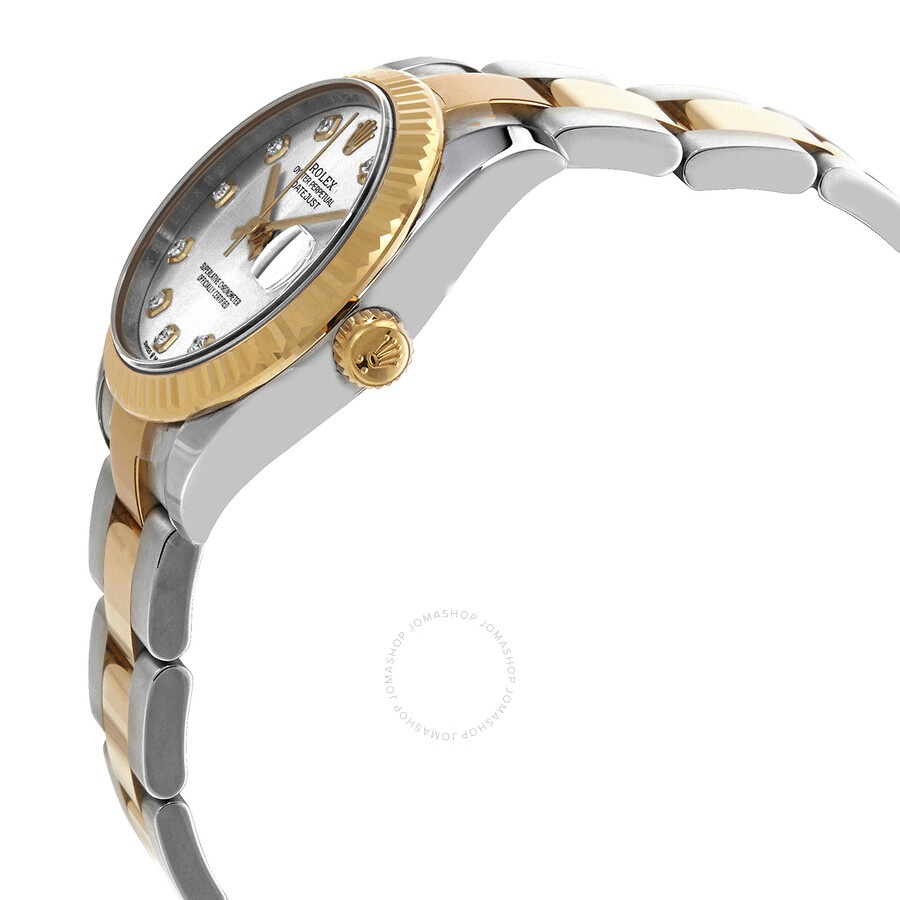 Rolex Datejust 31 Silver Diamond Dial Automatic Ladies Steel and 18kt Yellow Gold Oyster Watch 27827 - 2