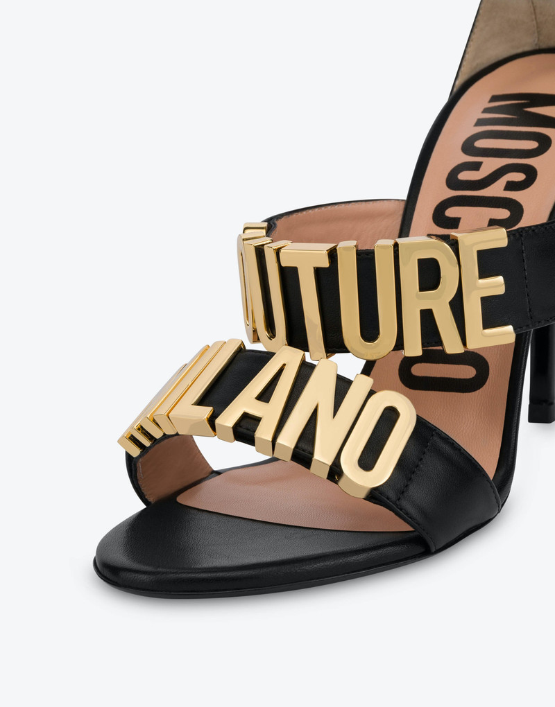 Moschino MOSCHINO COUTURE MILANO CALFSKIN SANDALS outlook