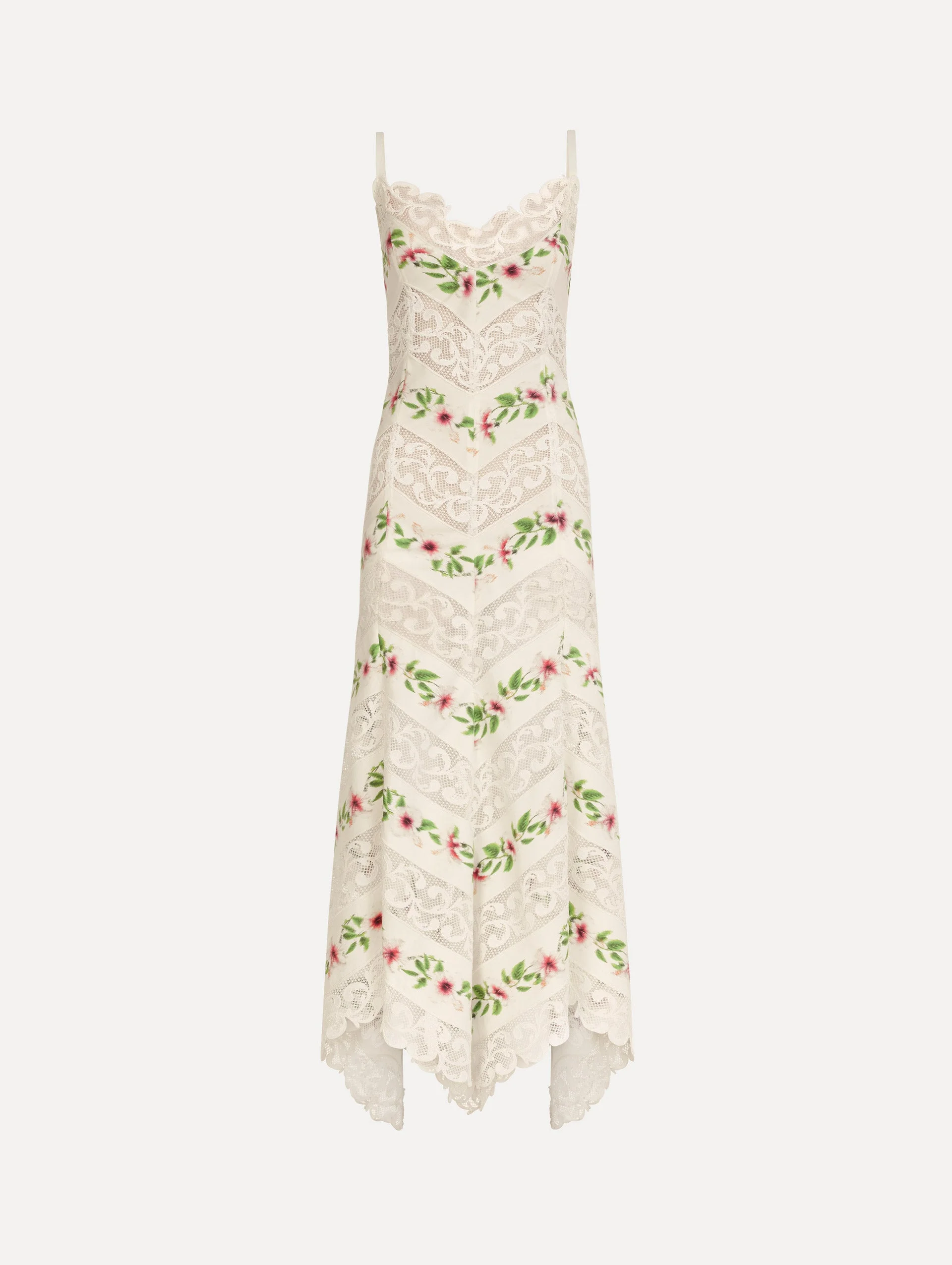 CHINÉ HIBISCUS STRIPED COTTON POPLIN DRESS - 1