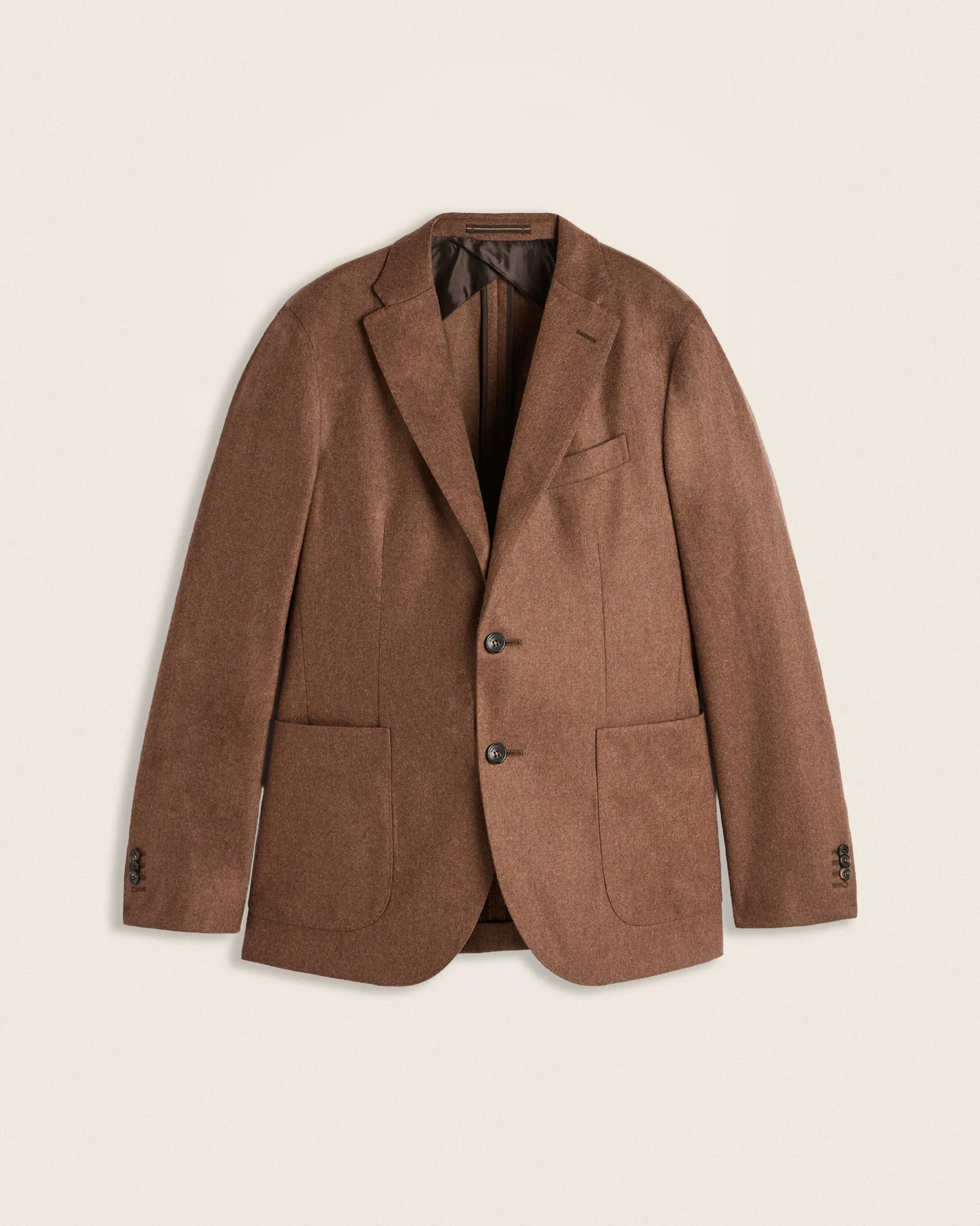 Slim fit wool and cashmere flannel jacket - 1