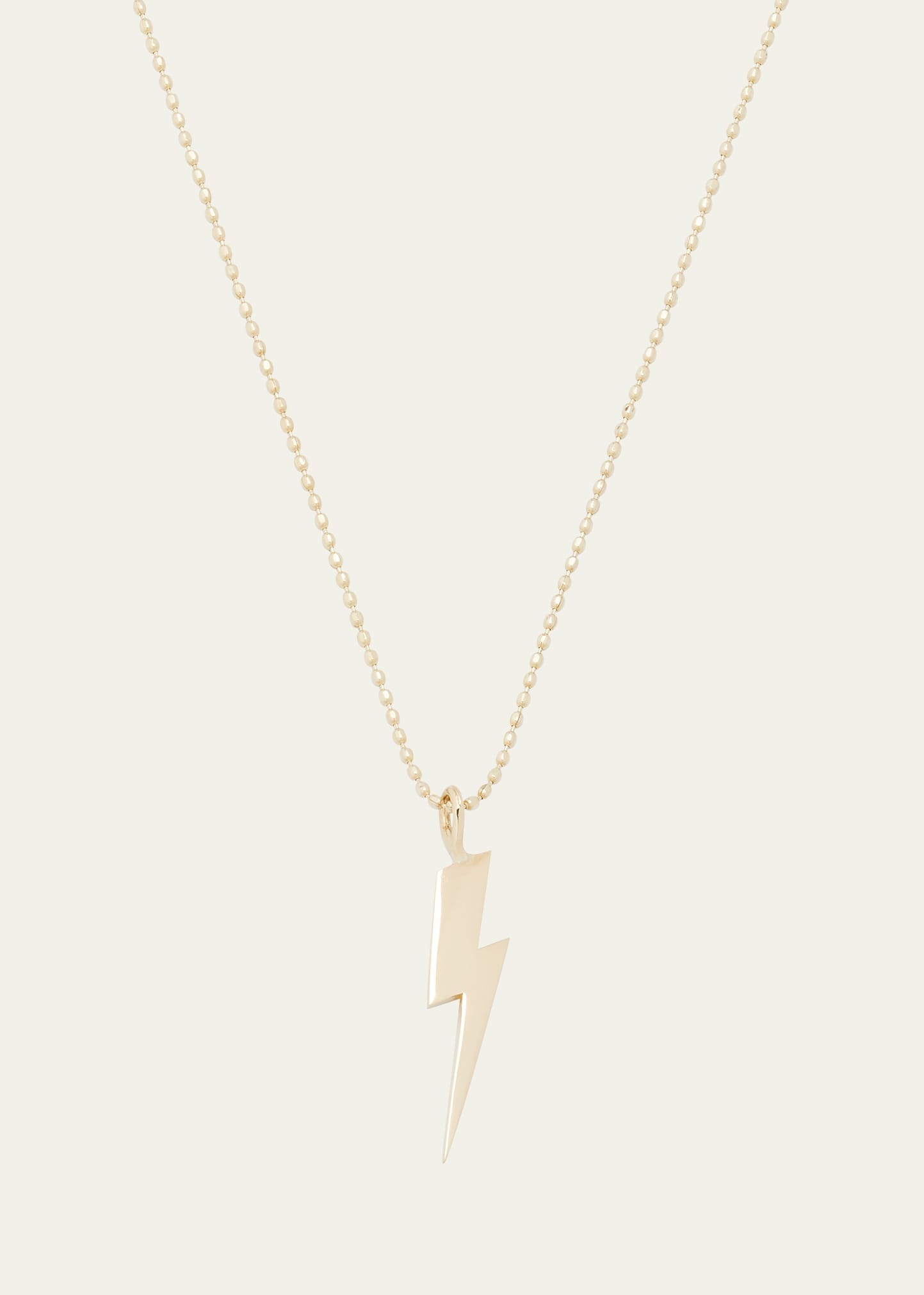 14k Pure Lightning Bolt Necklace - 1