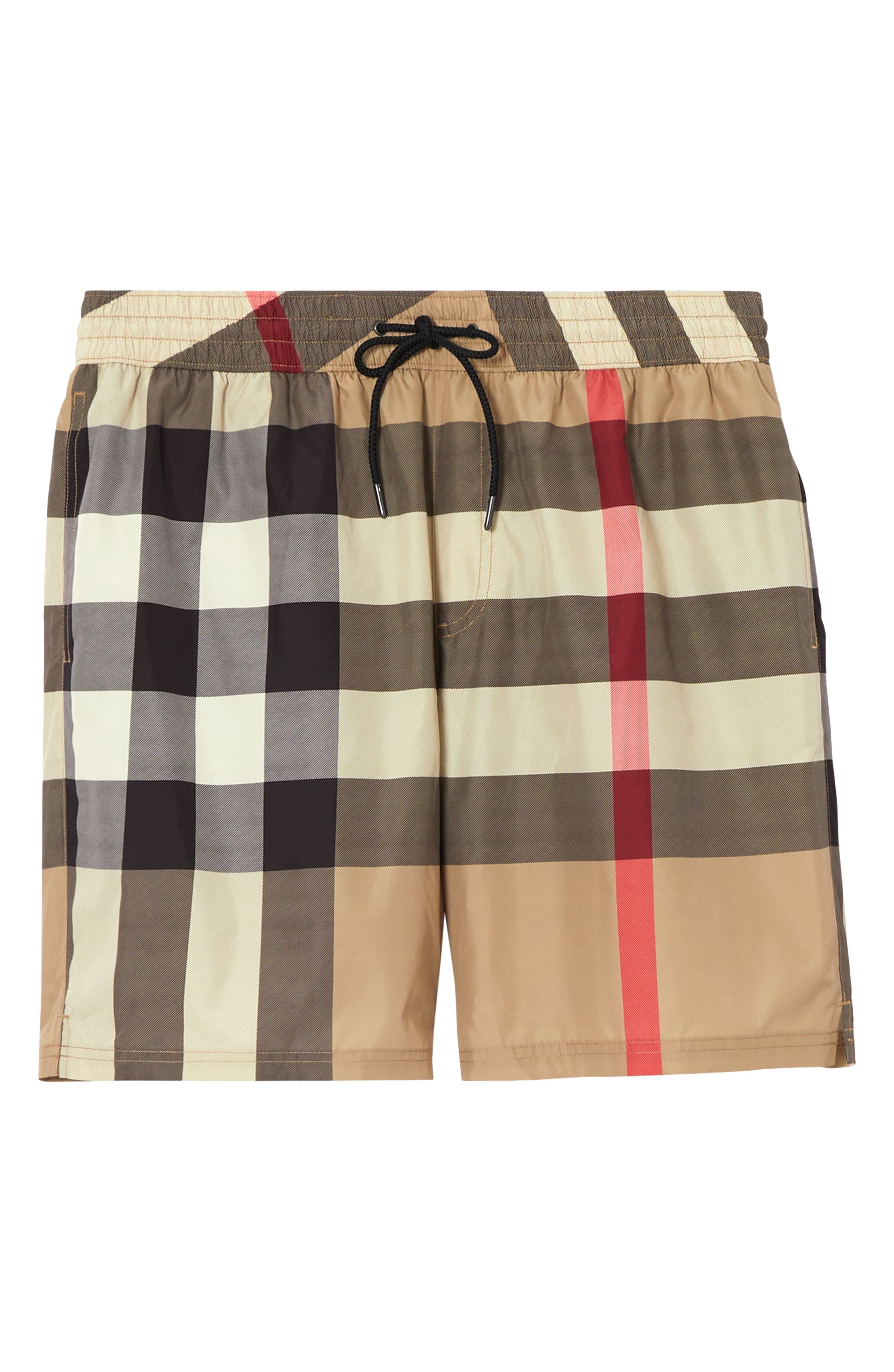 burberry Guildes Check Swim Trunks in Archive Beige Ip Chk at Nordstrom - 4