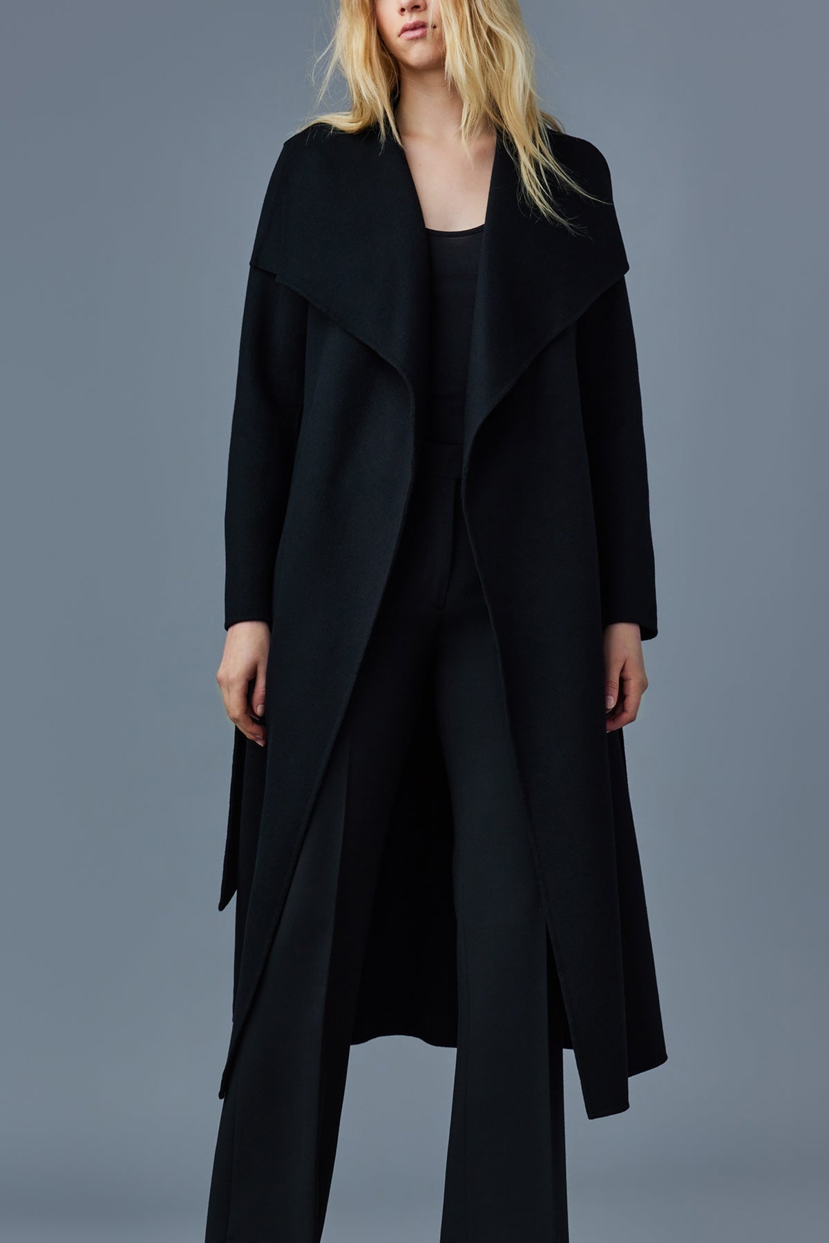 MAI Double-face wool wrap coat - 5