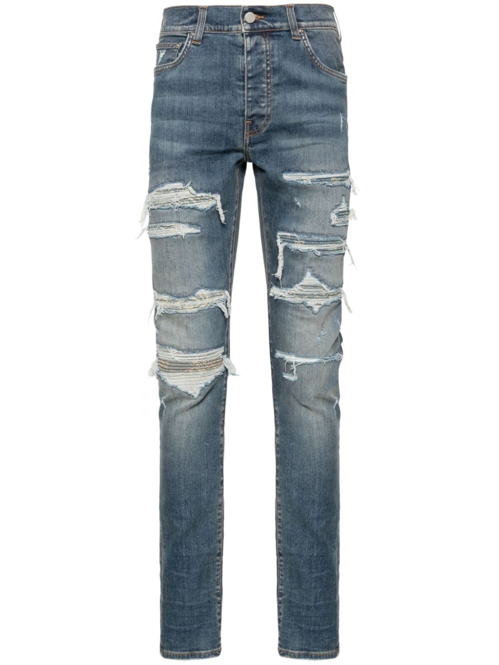 mid-rise skinny jeans - 1