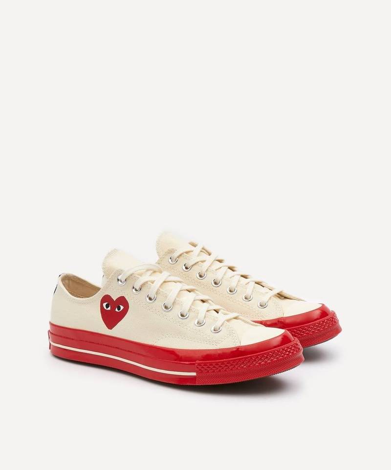 x Converse 70s Canvas Low-Top Red Sole Trainers - 1