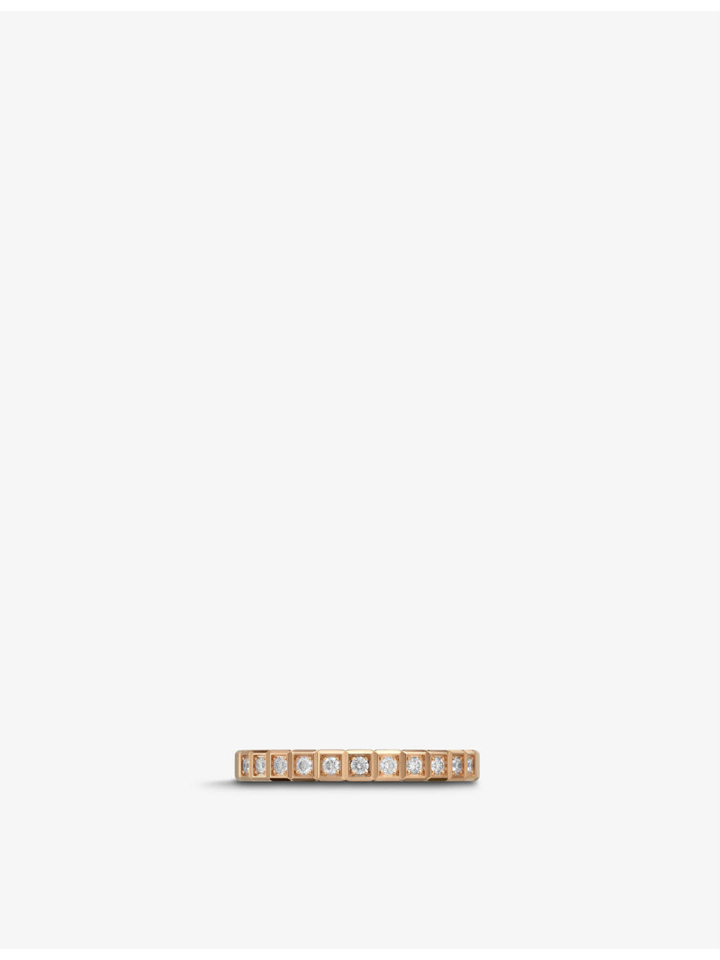 Chopard Ice Cube 18ct rose-gold and diamond ring outlook