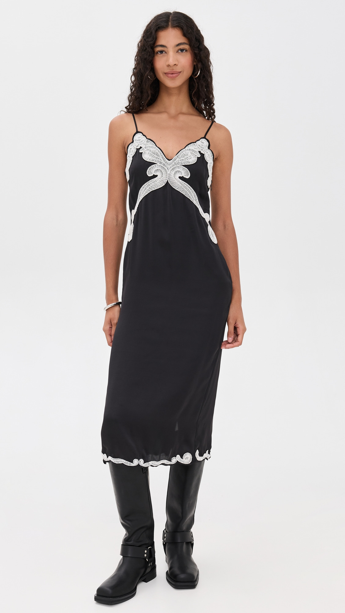 Ann Emb Slip Dress - 6