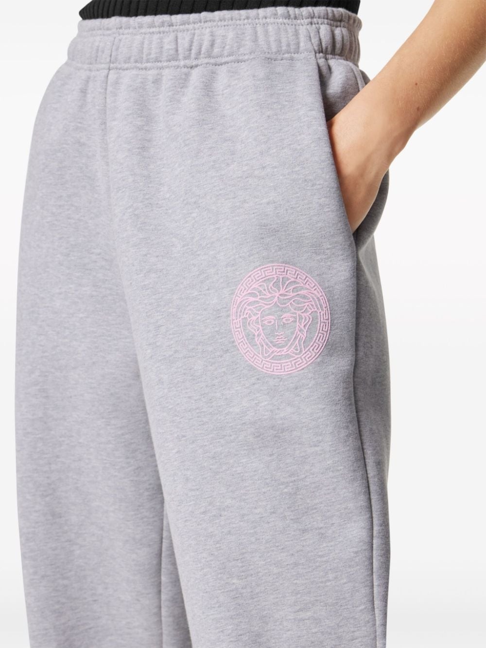 logo-print cotton track pants - 4