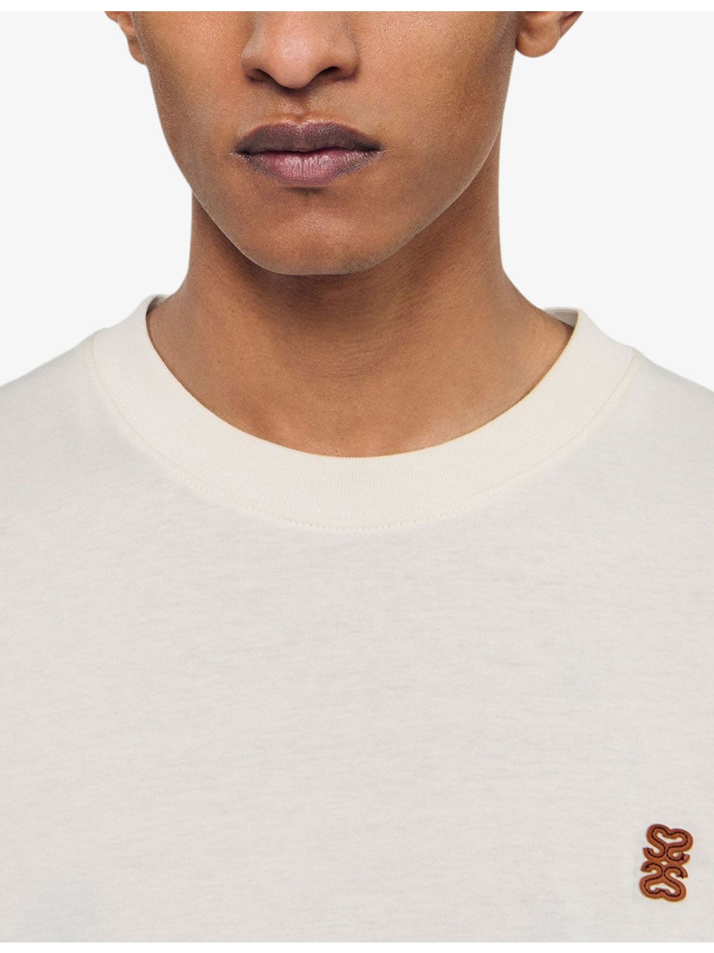 Logo-Patch Crewneck Cotton T-Shirt - 5