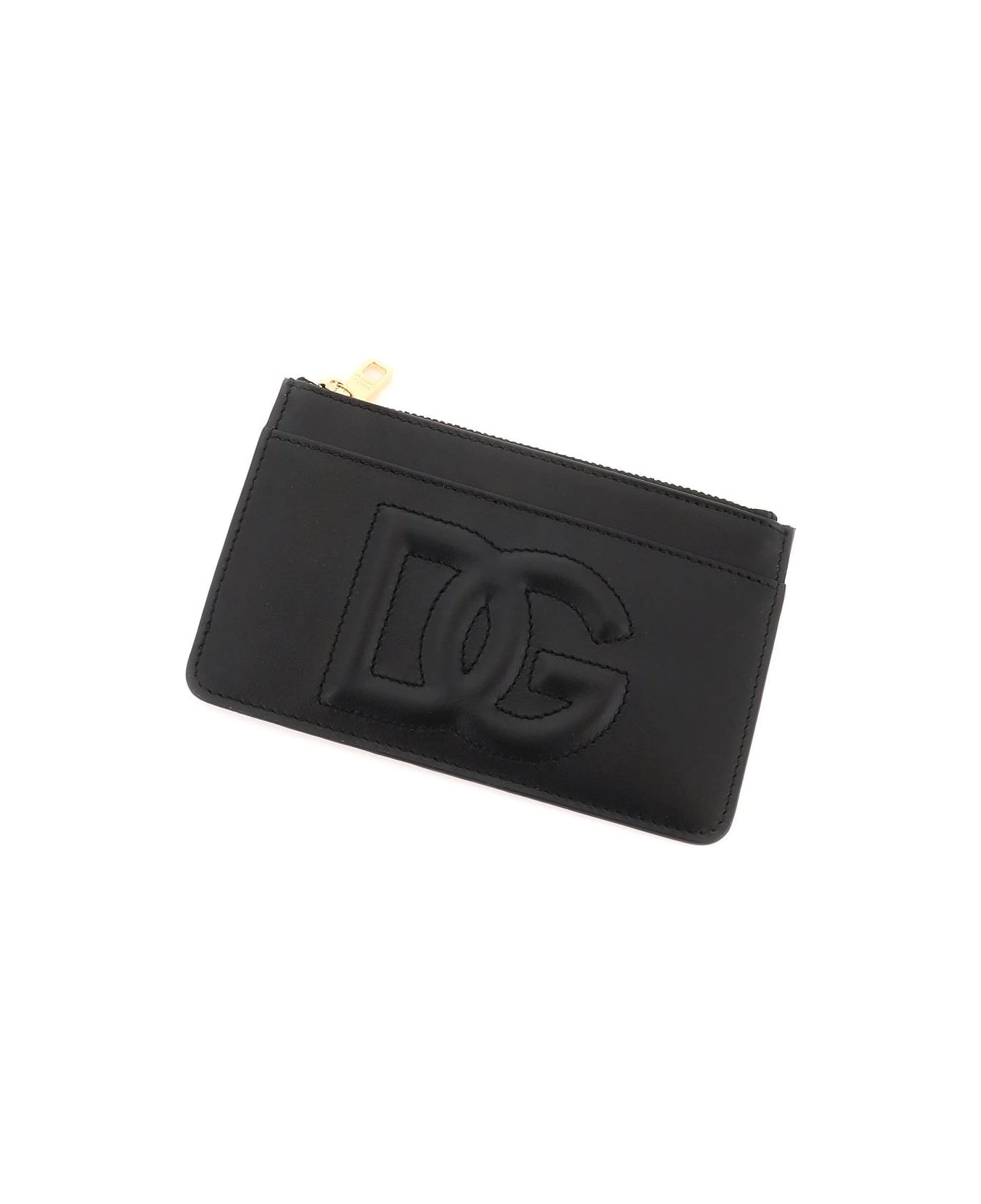 Logo Embossed Top Zip Card Holder - 5