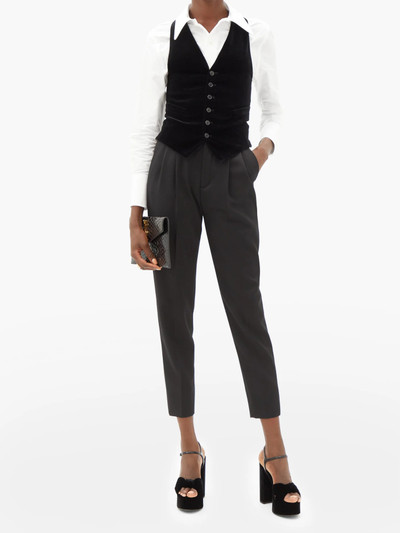 SAINT LAURENT Cotton-velvet waistcoat outlook