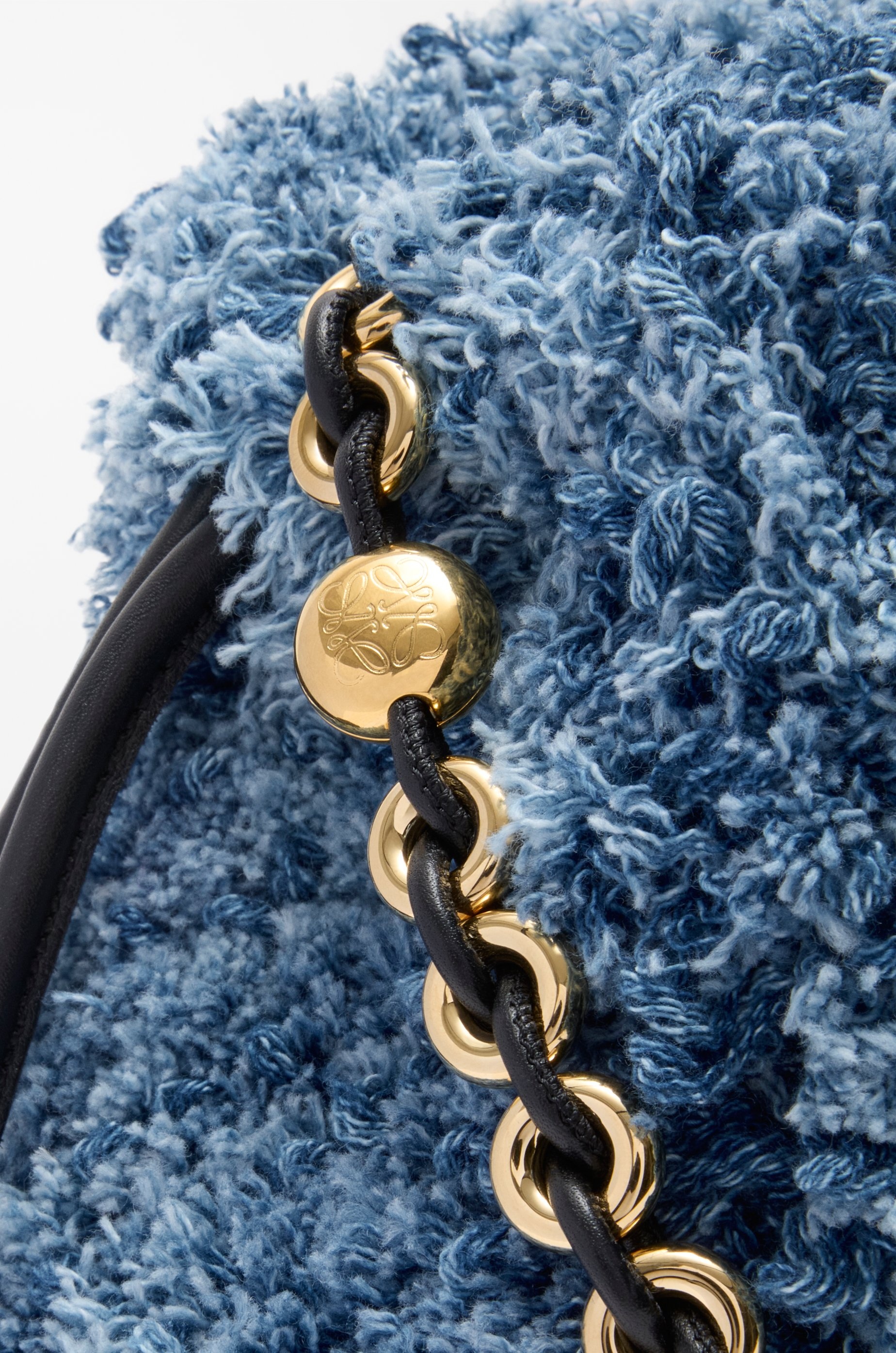 Medium Flamenco purse in denim - 12