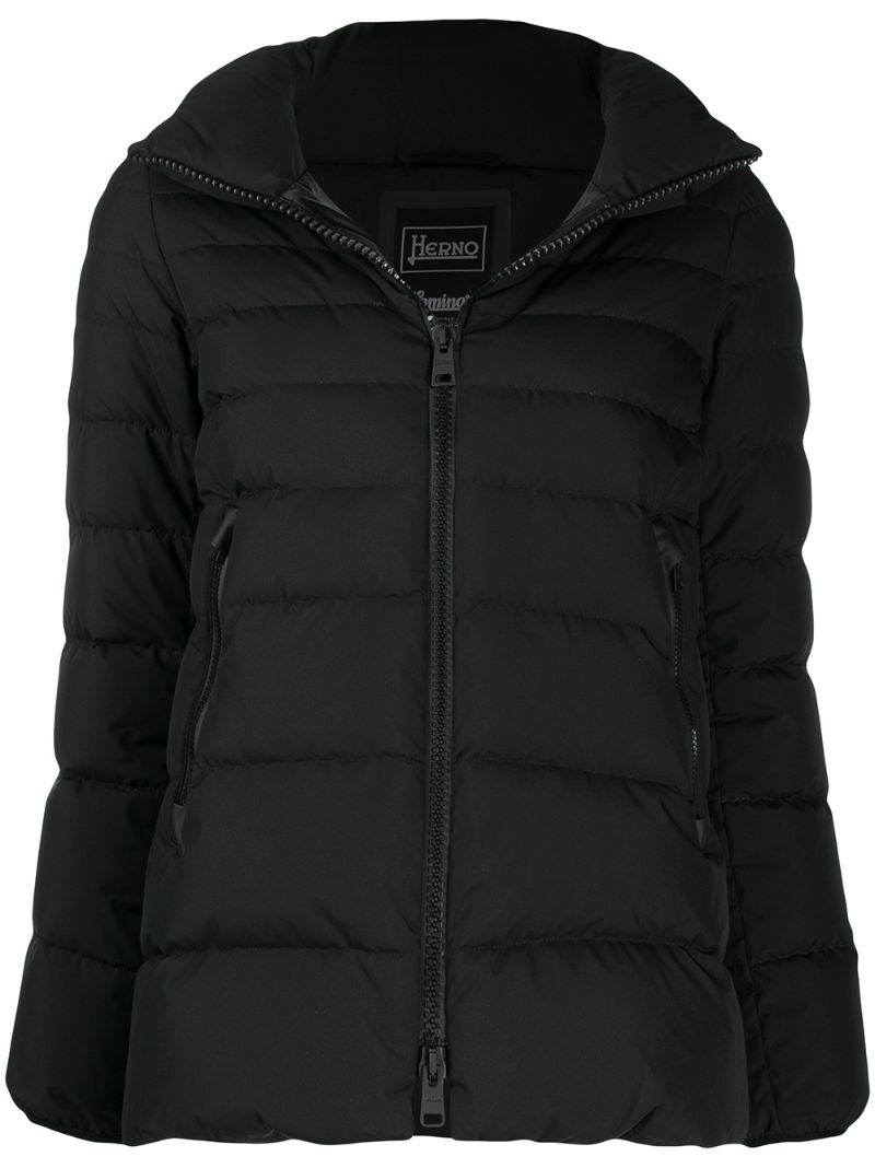 high-neck zip-up padded jacket - 1