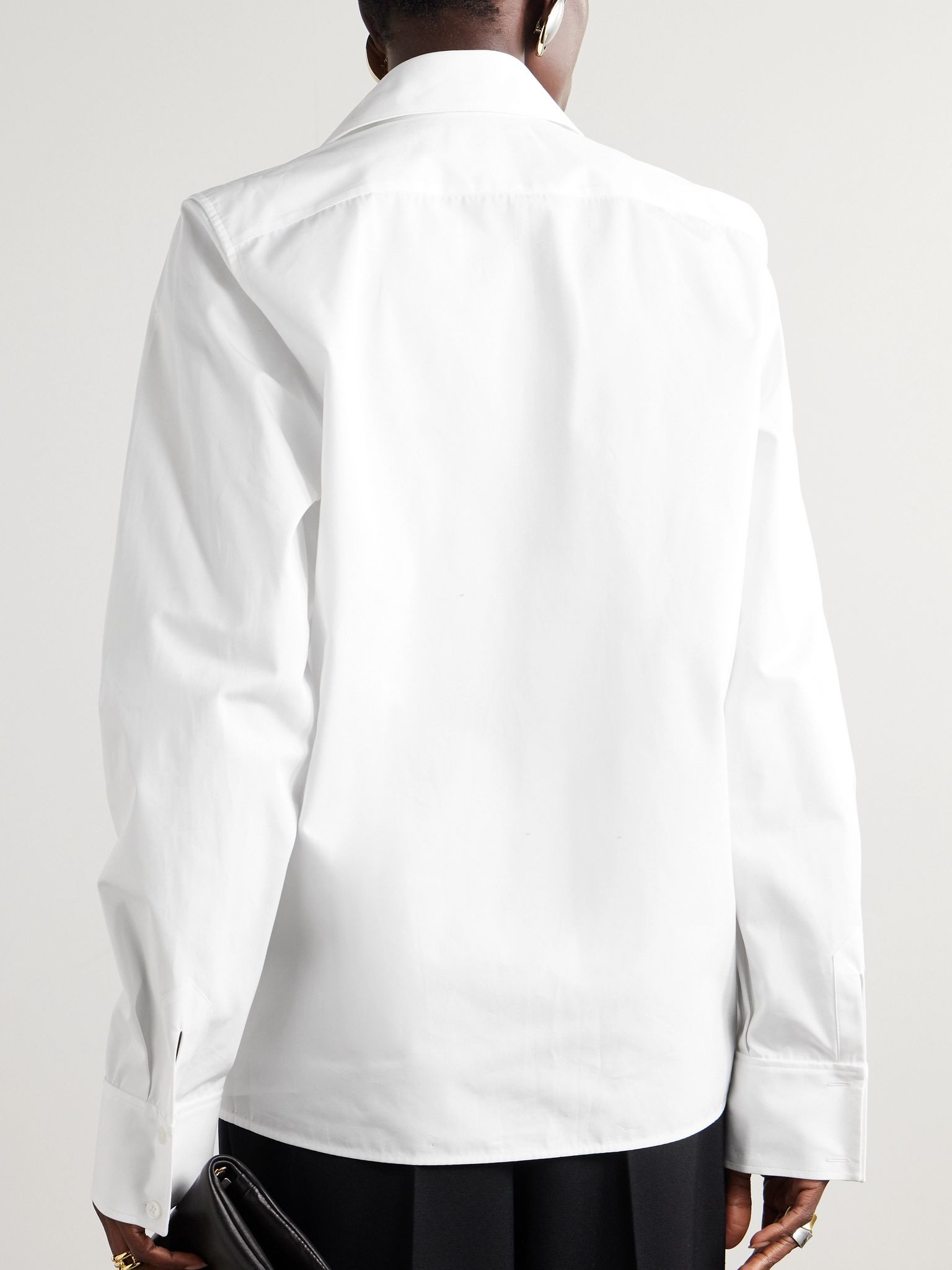 Cotton-poplin shirt White - 4