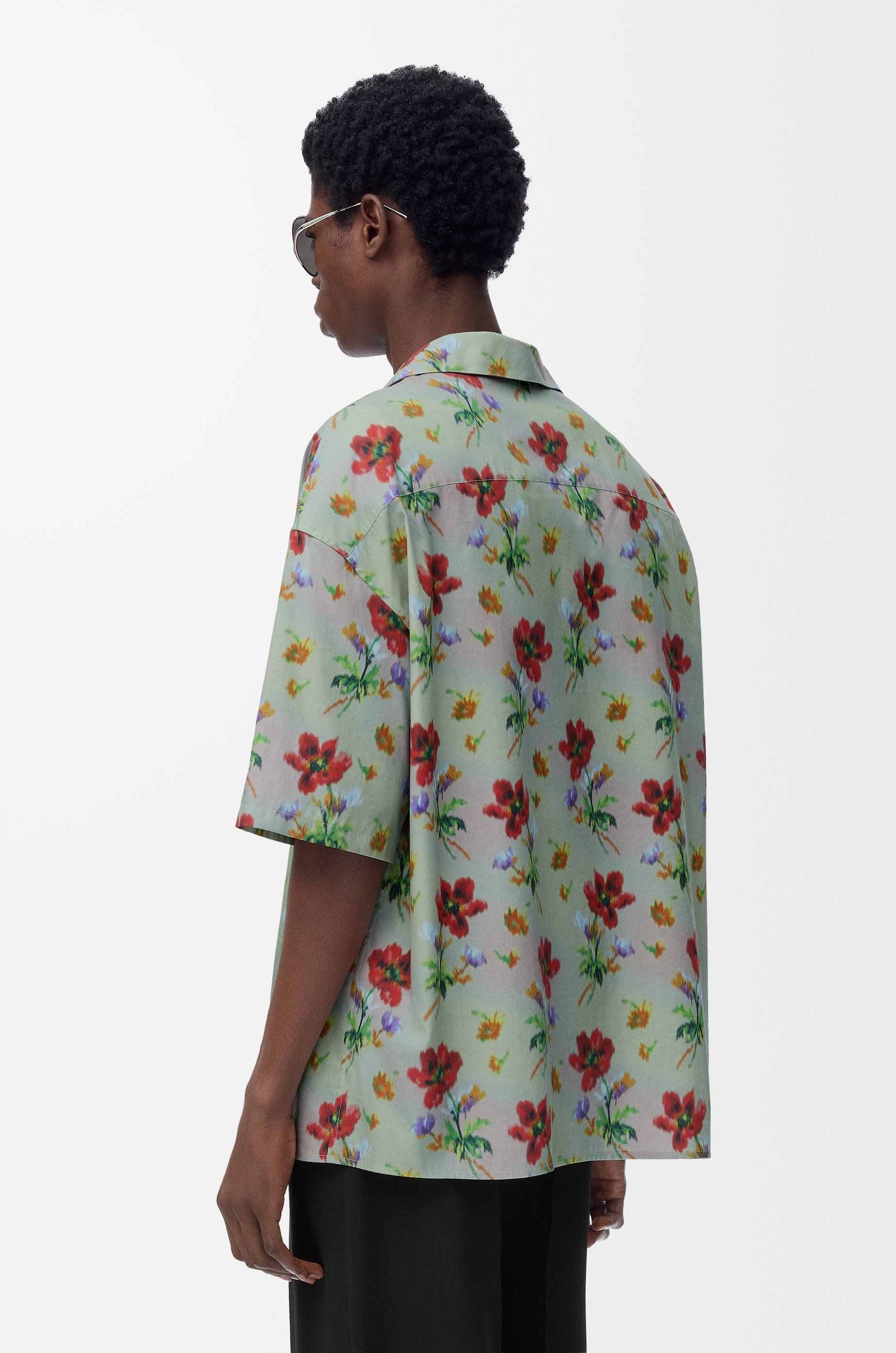Short sleeve shirt in cotton and silk - 4