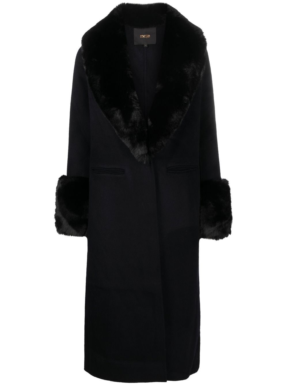 double-face faux-fur coat - 1