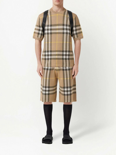 Burberry check-pattern short-sleeve top outlook