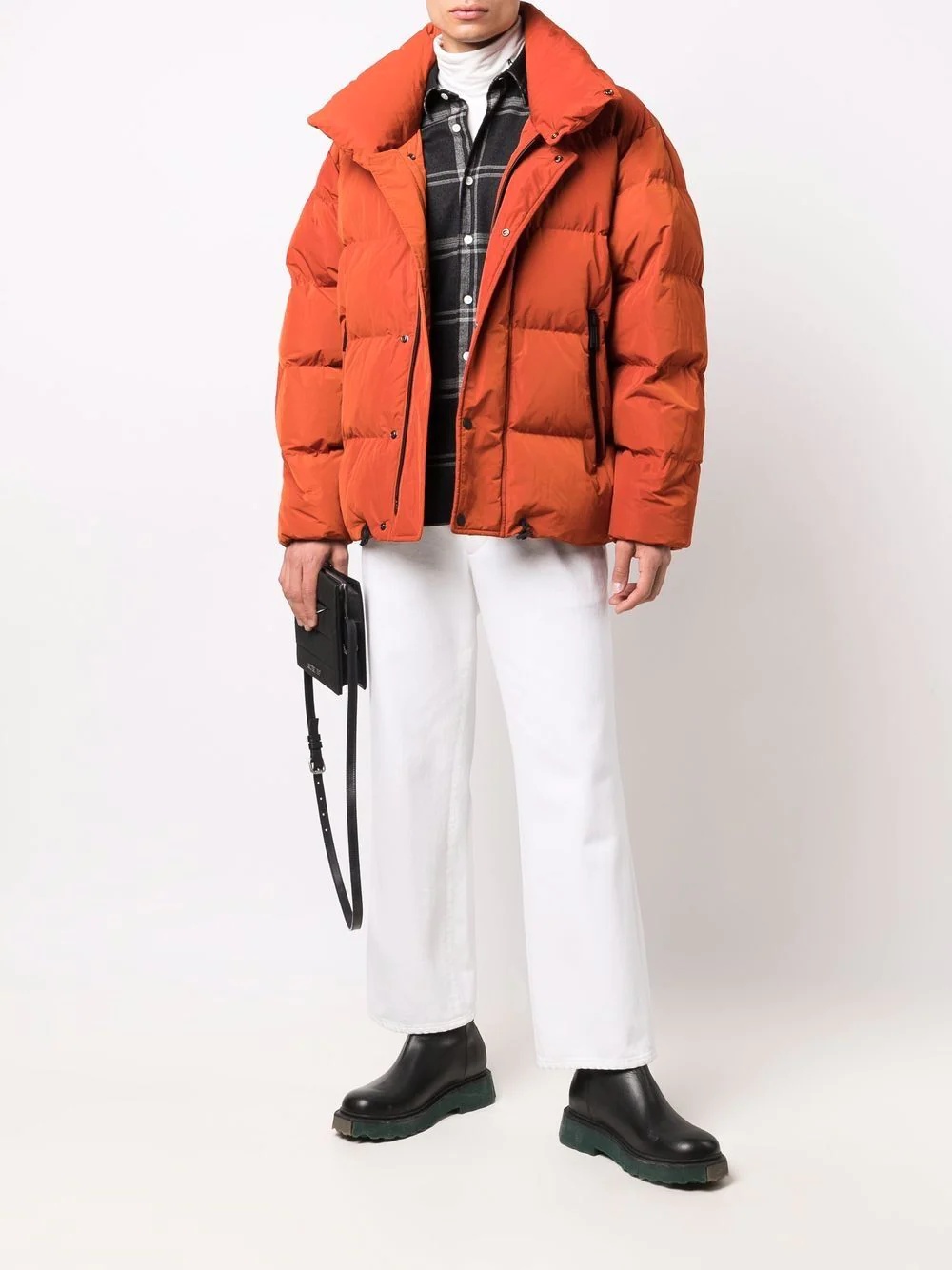 logo-print puffer jacket - 2