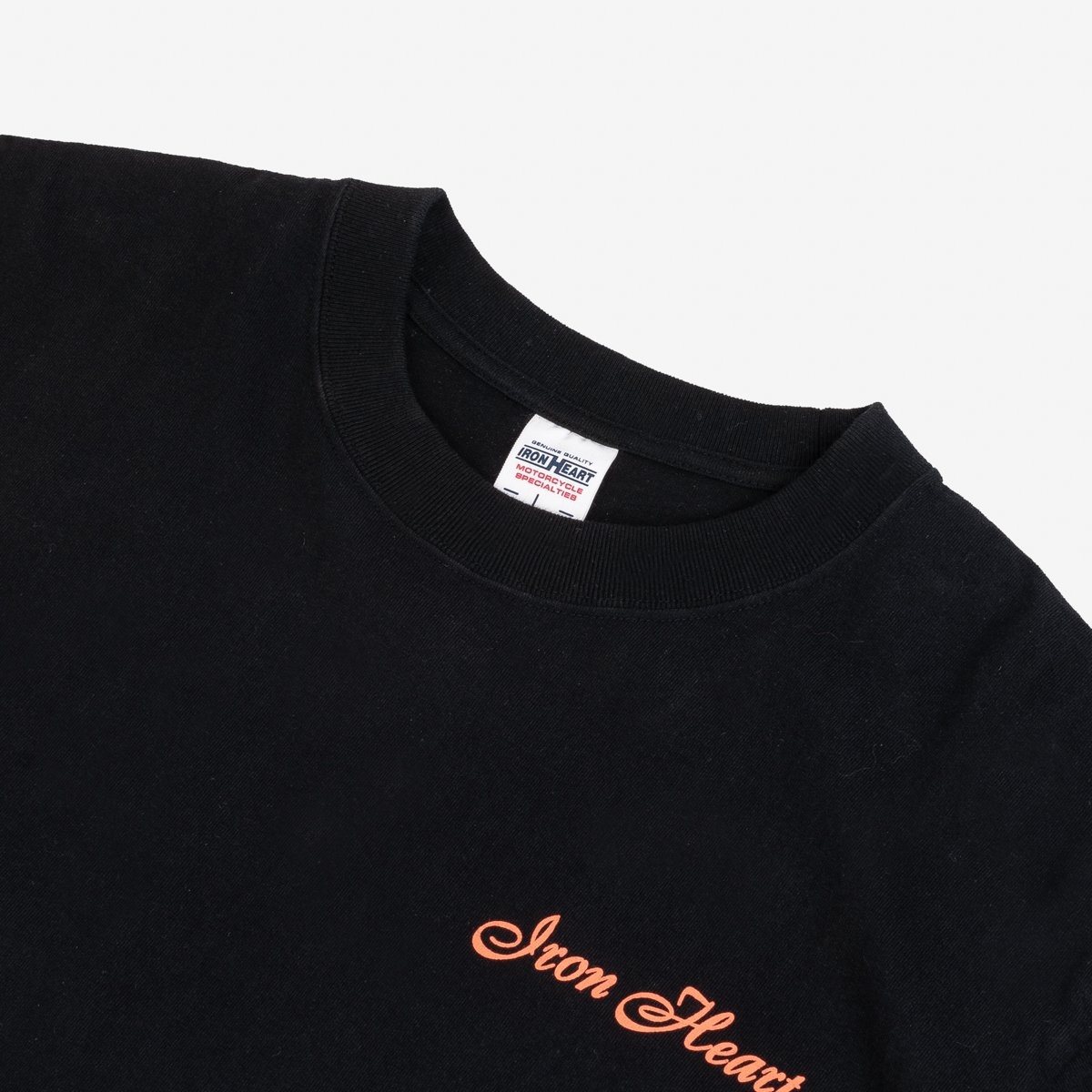IHTL-2301-BLK 7.5oz Printed Loopwheel Crew Neck Long Sleeved T-Shirt - Black - 6