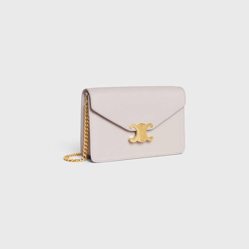 CELINE Wallet on Chain TRIOMPHE in Shiny calfskin outlook