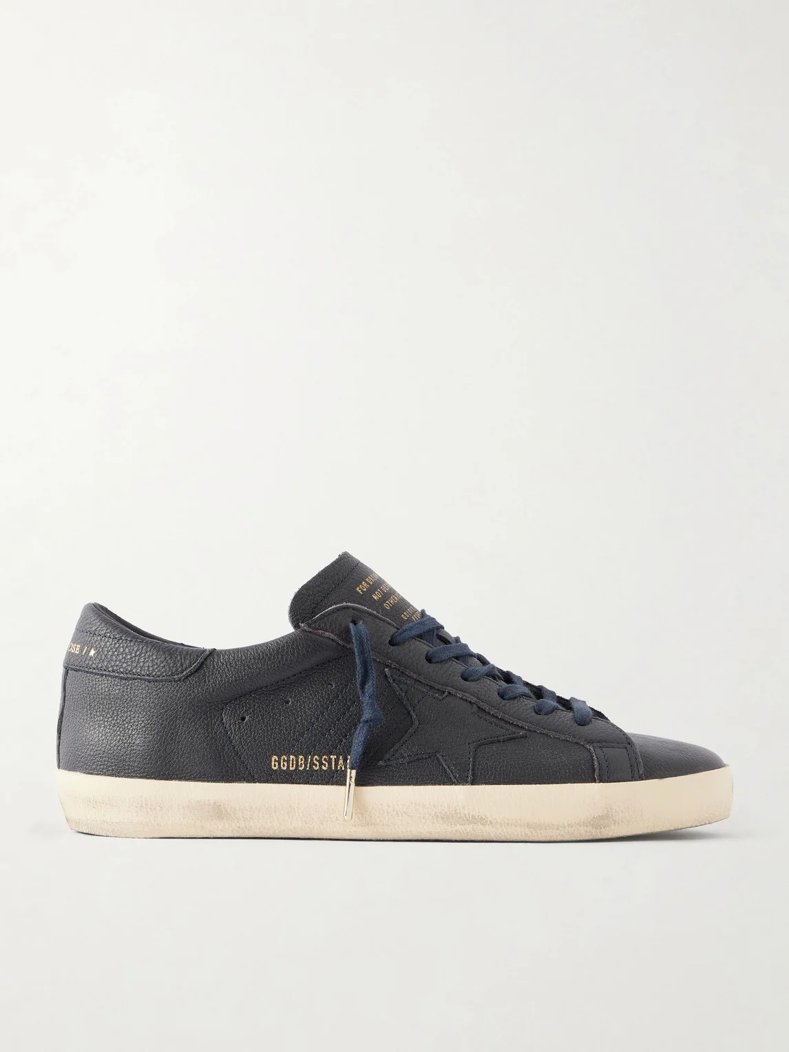 Super-Star Distressed Full-Grain Leather Sneakers - 1