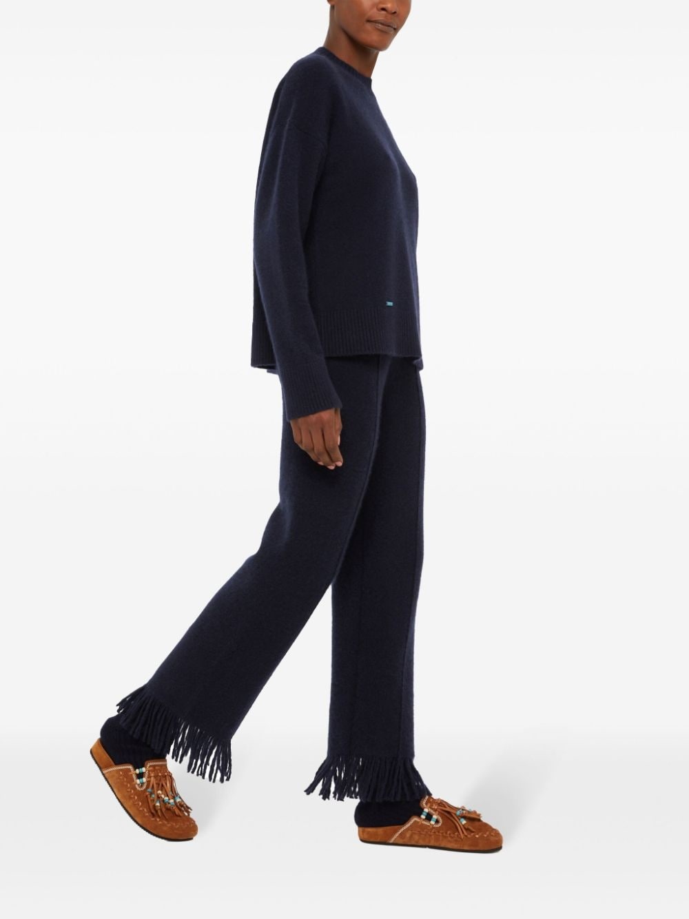ribbed-edge cashmere-blend jumper - 4