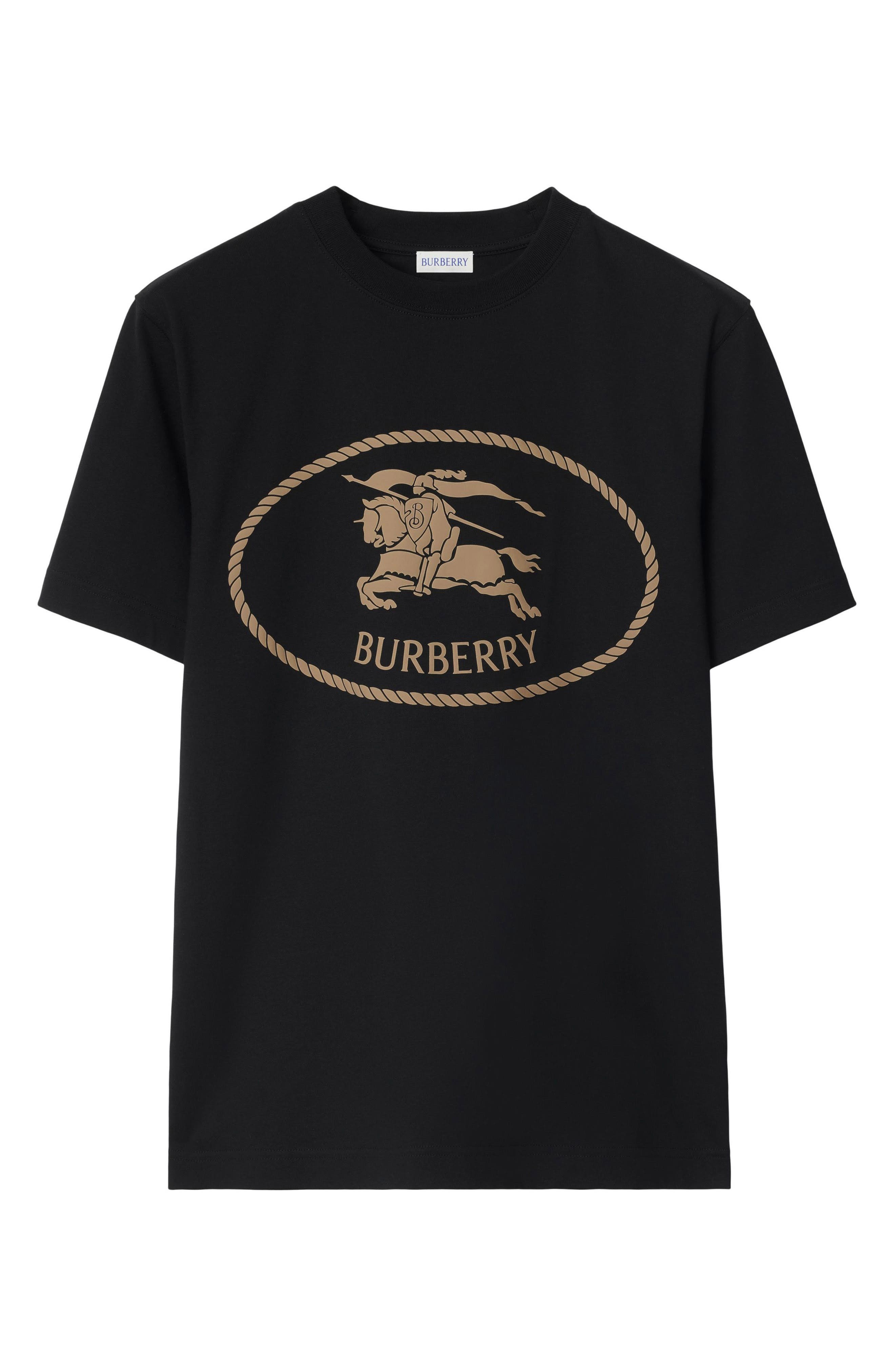 burberry Equestrian Knight Design Stamp Graphic T-Shirt in Black at Nordstrom - 4