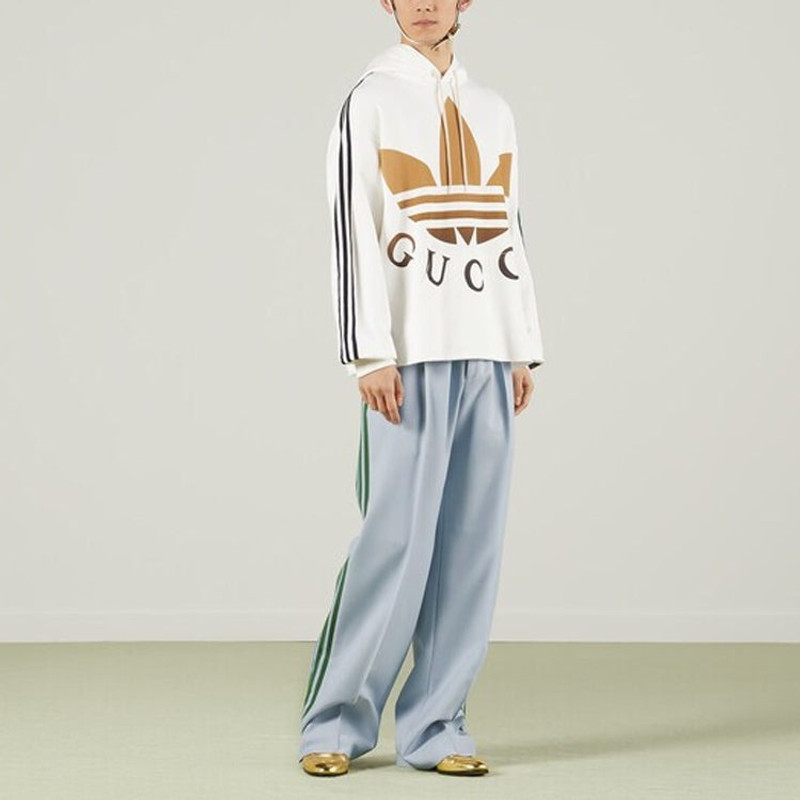 GUCCI Gucci x adidas Hooded Sweatshirt 'Ivory' 722967-XJE1L-9257 outlook