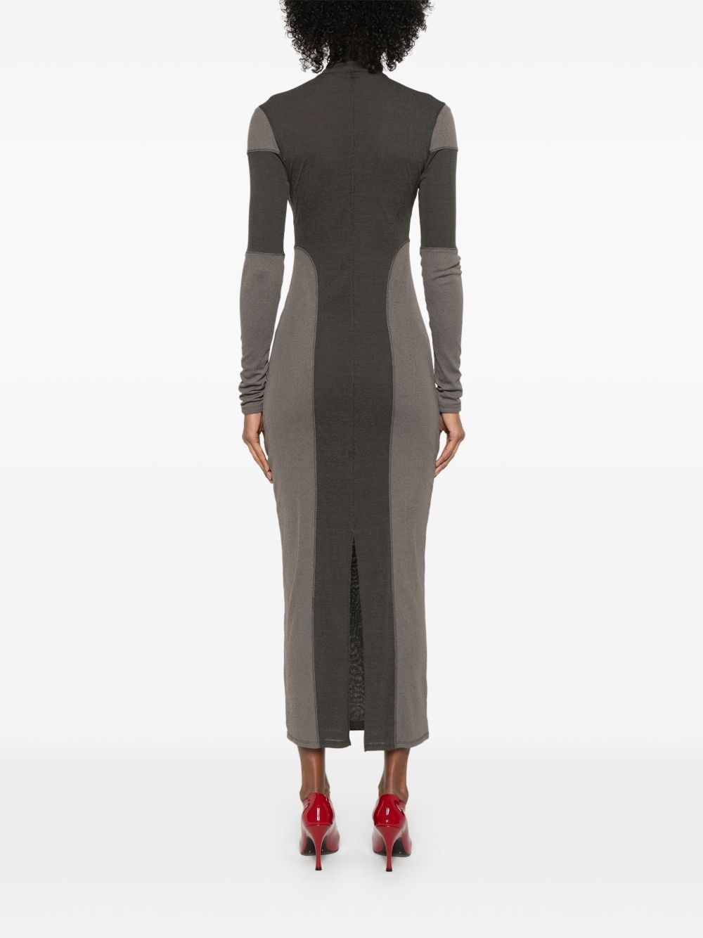 patchwork maxi dress - 4