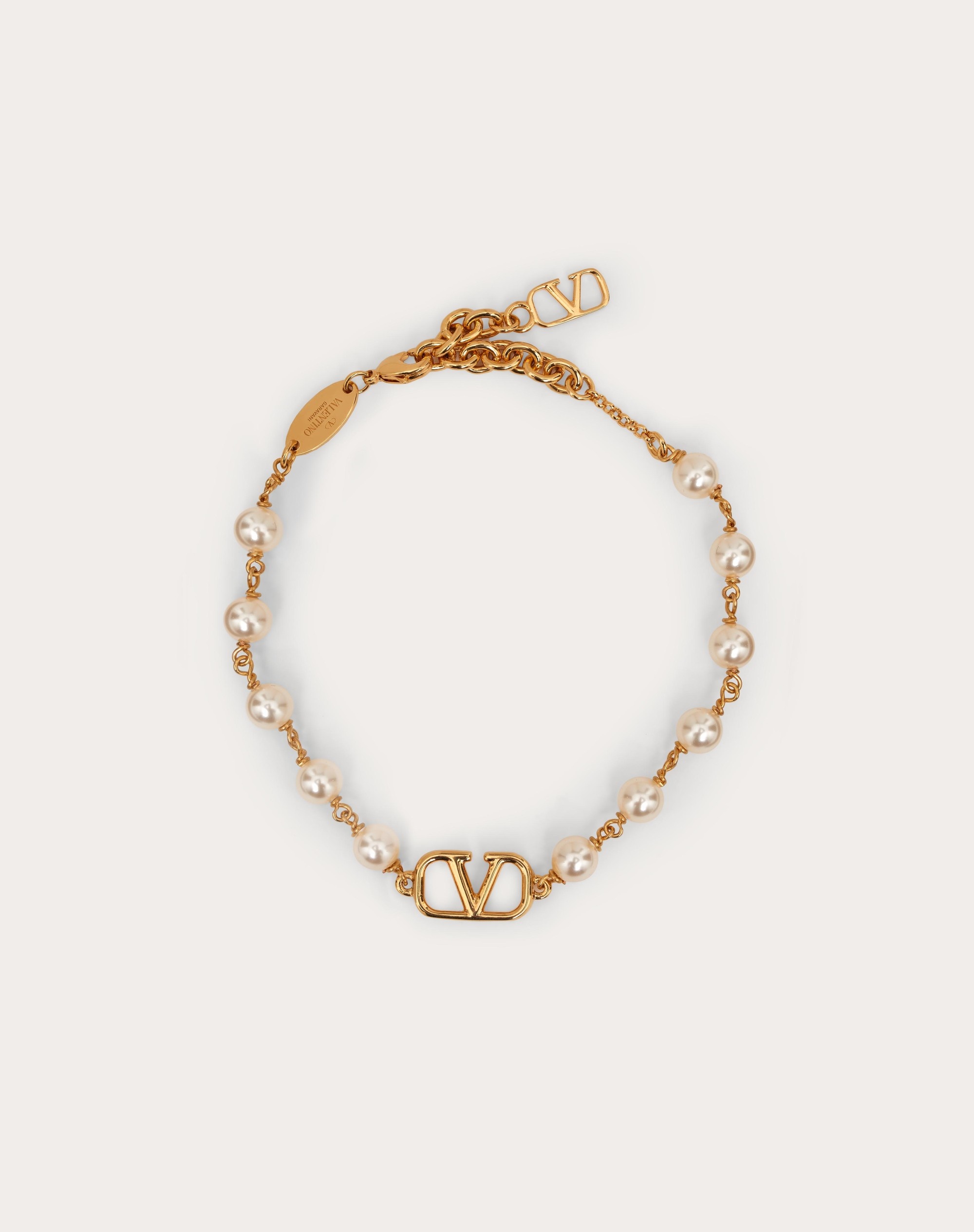 VLOGO SIGNATURE BRACELET WITH PEARLS - 1