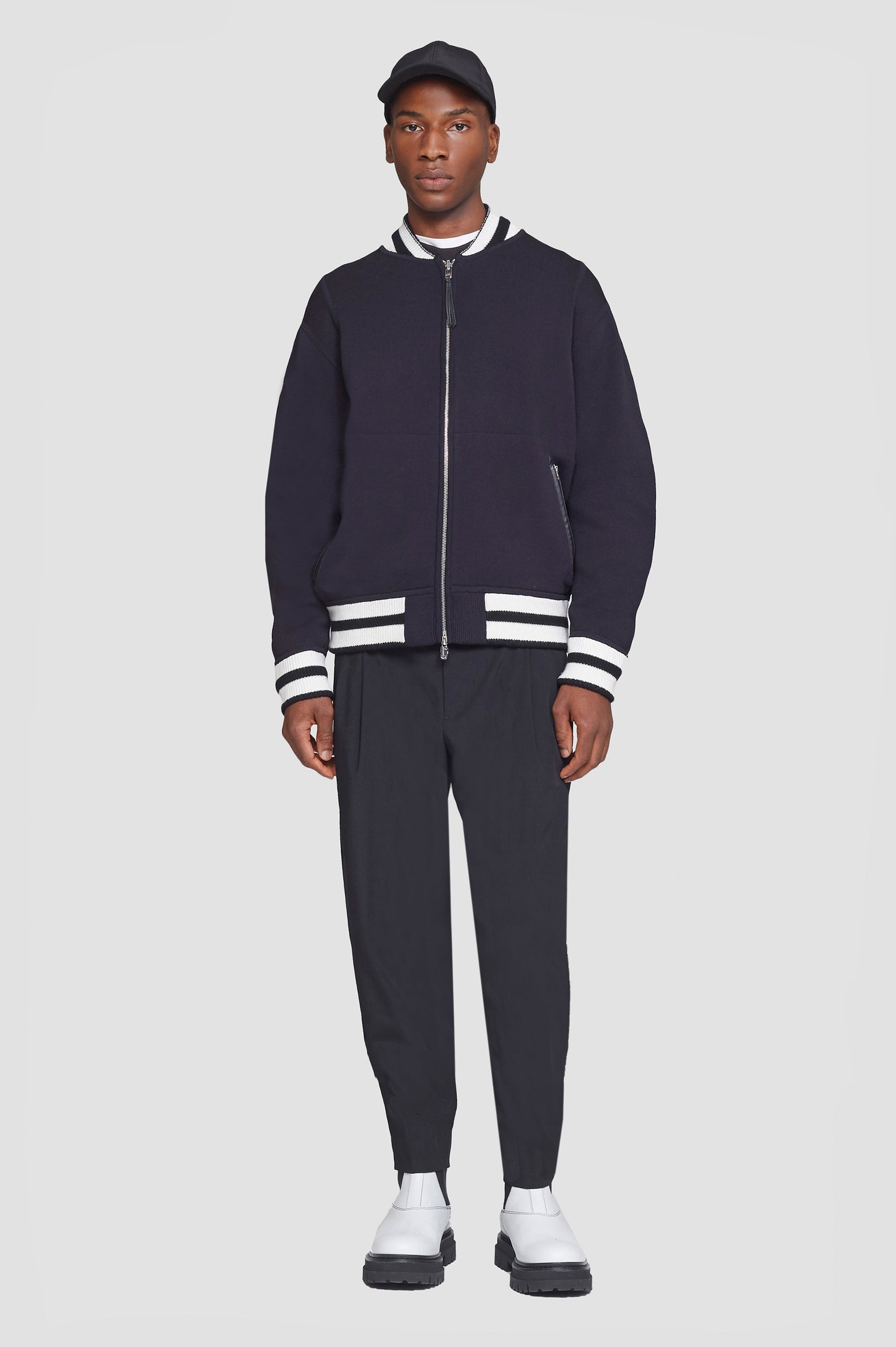 Reversible Knit Varsity Jacket - 3