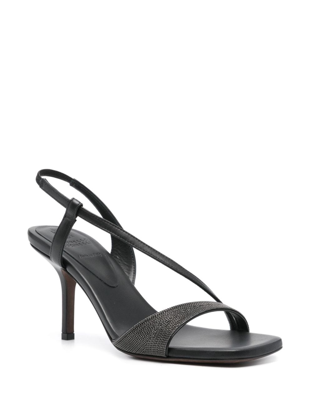 95mm Monili-chain leather sandals - 2