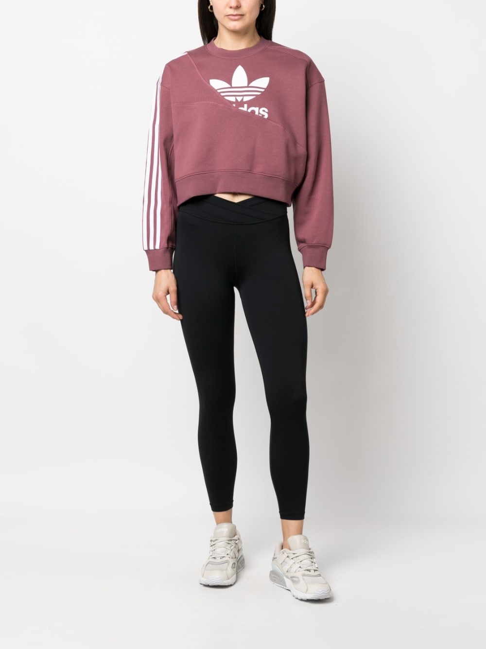 panelled logo-print cotton sweatshirt - 2