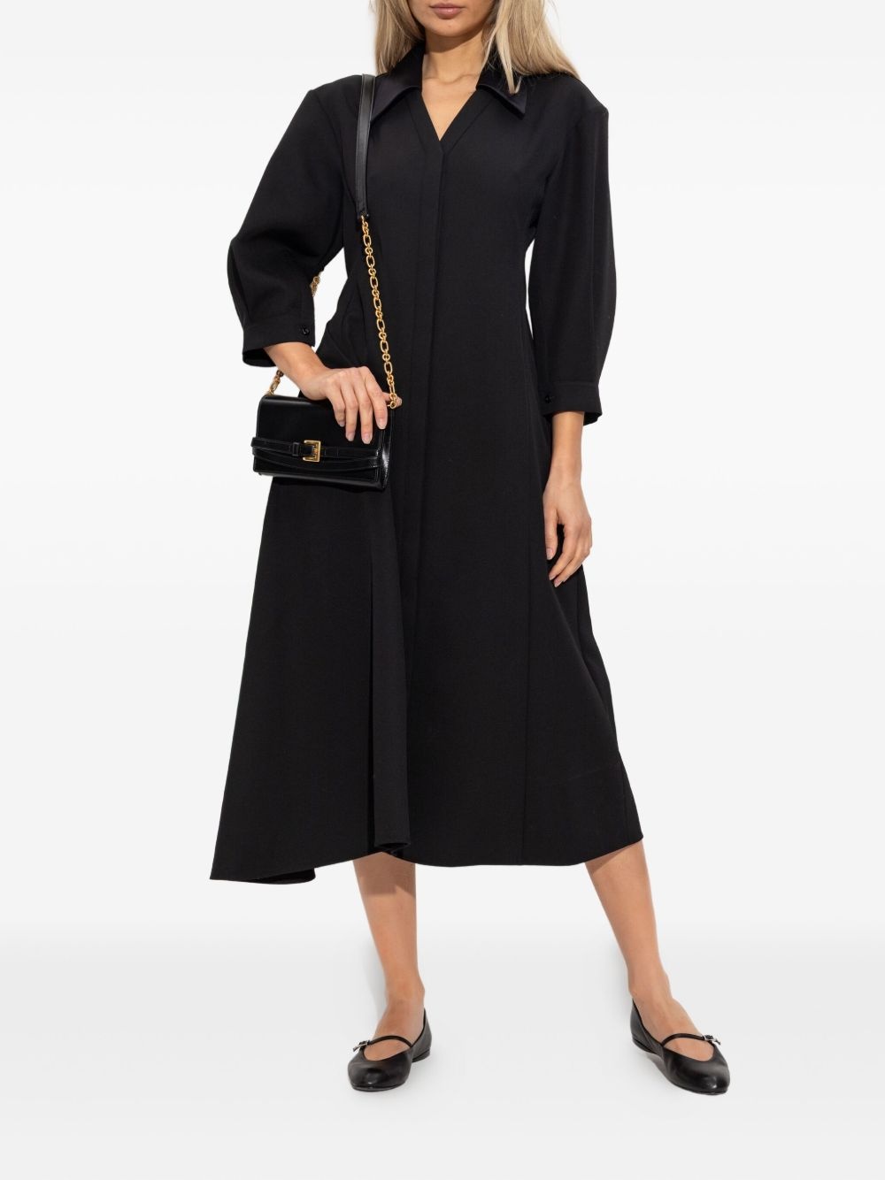 long-sleeves midi dress - 2