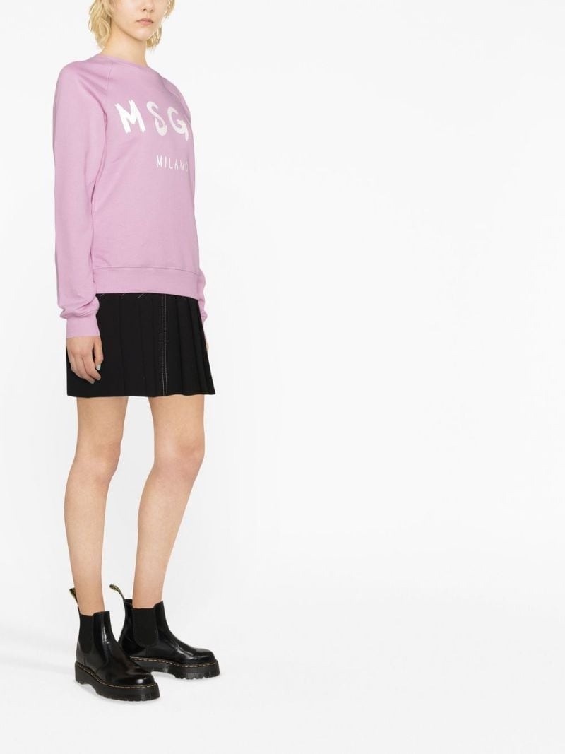 logo-print crew-neck sweatshirt - 4
