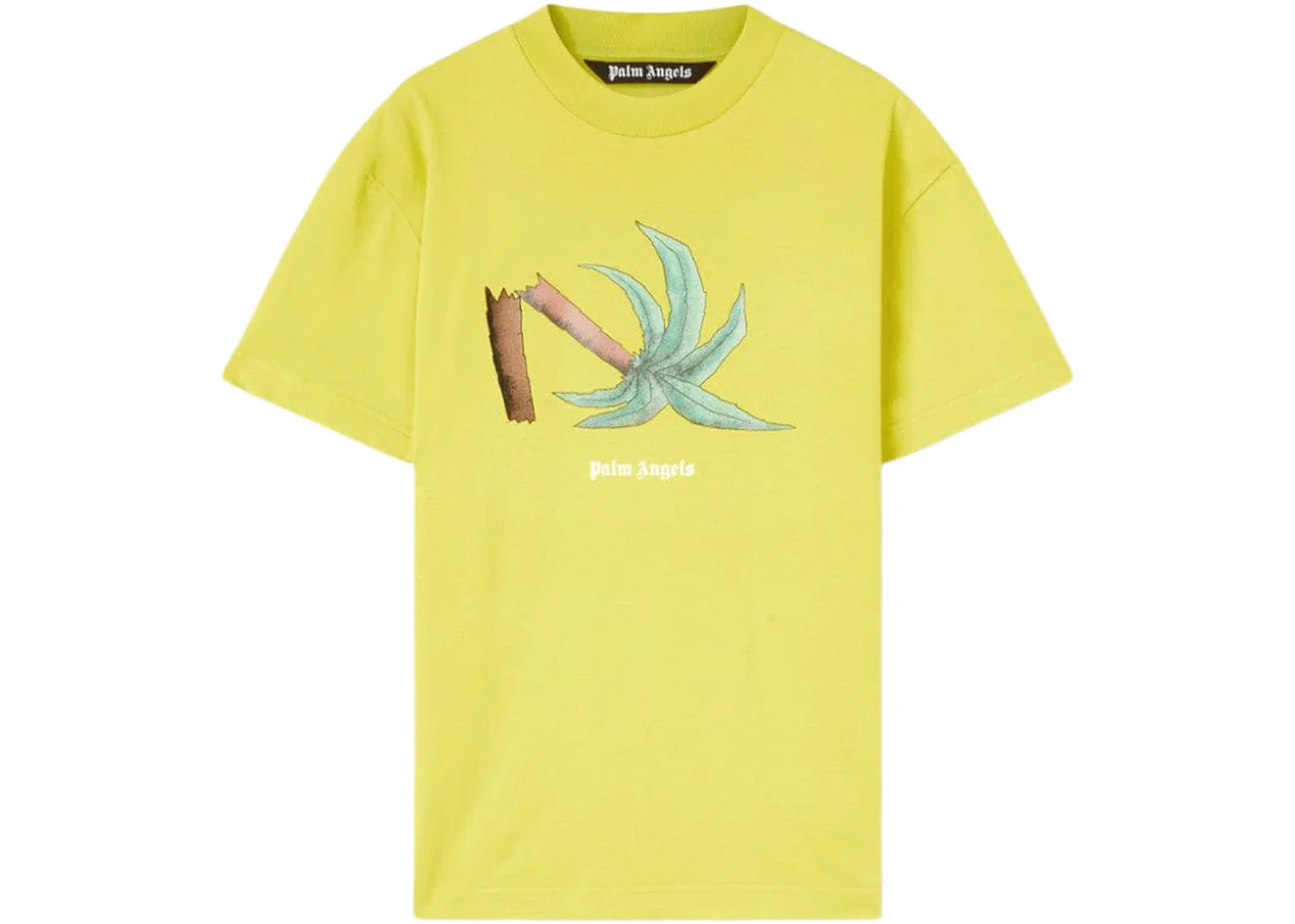 Palm Angels Broken Palm Classic T-Shirt Yellow/Green - 1