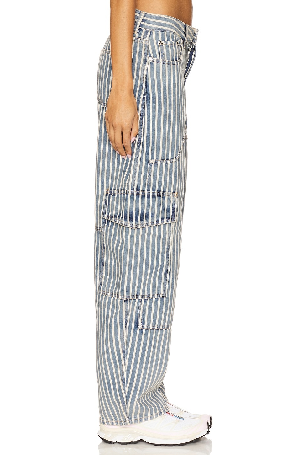Light Stripe Denim Carpenter Jeans - 2