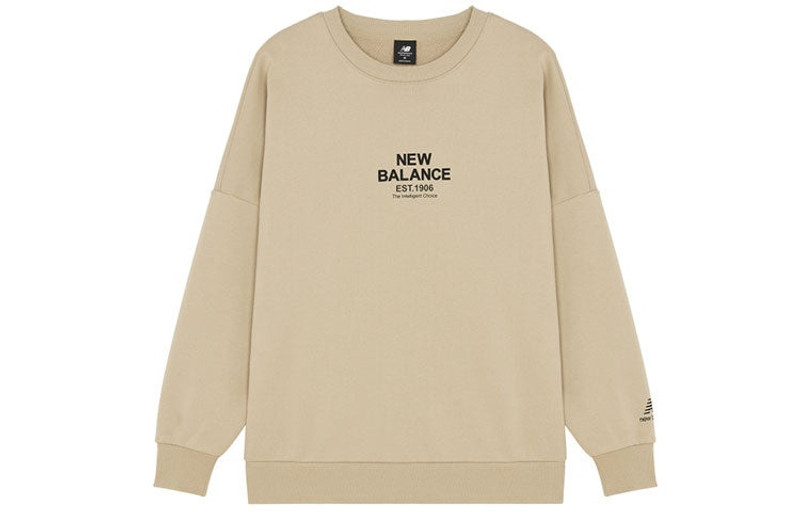 New Balance Men's New Balance 3D Logo Printing Round Neck Sports Khaki AMT14318-BEI - 1