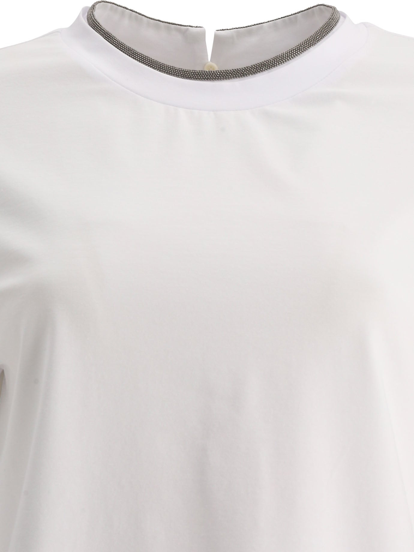 Brunello Cucinelli Cotton Jersey T-shirt With Precious Faux Layering - 3