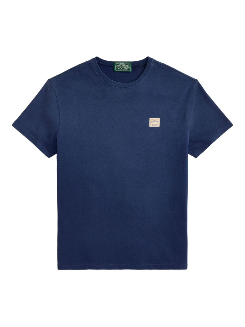 crew-neck patch T-shirt 1
