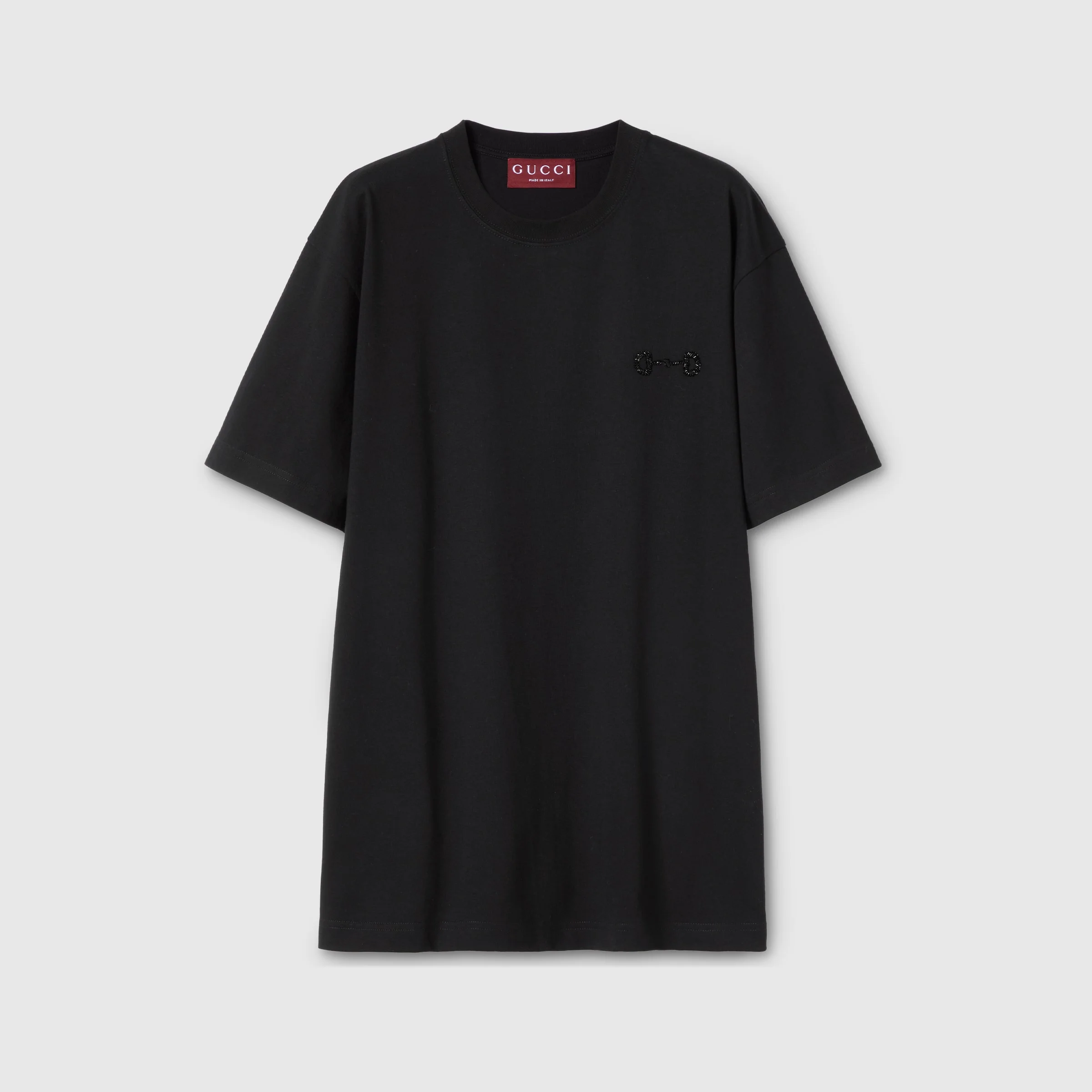 Cotton jersey T-shirt with embroidery - 1