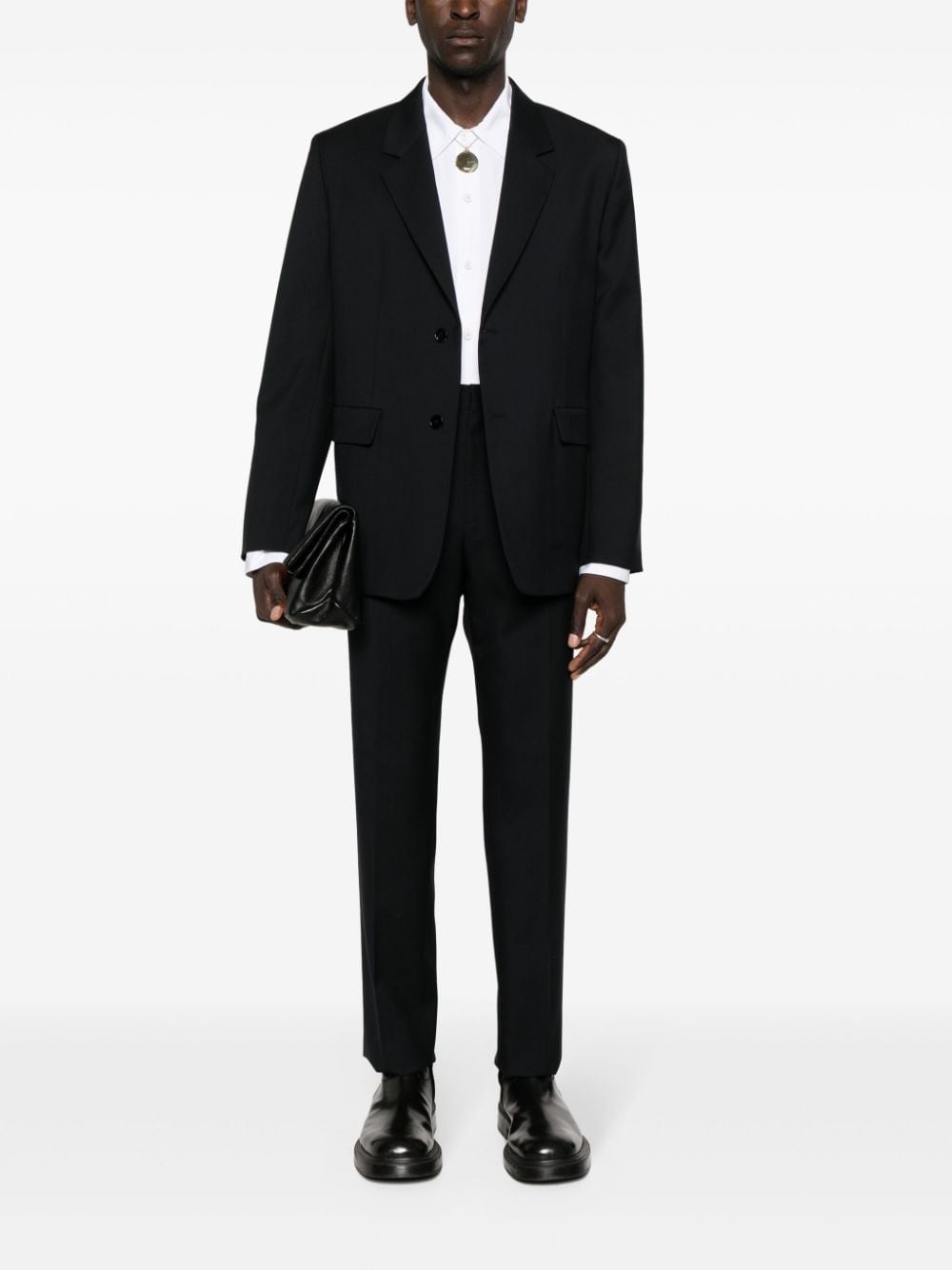 wool single-breasted suit - 2