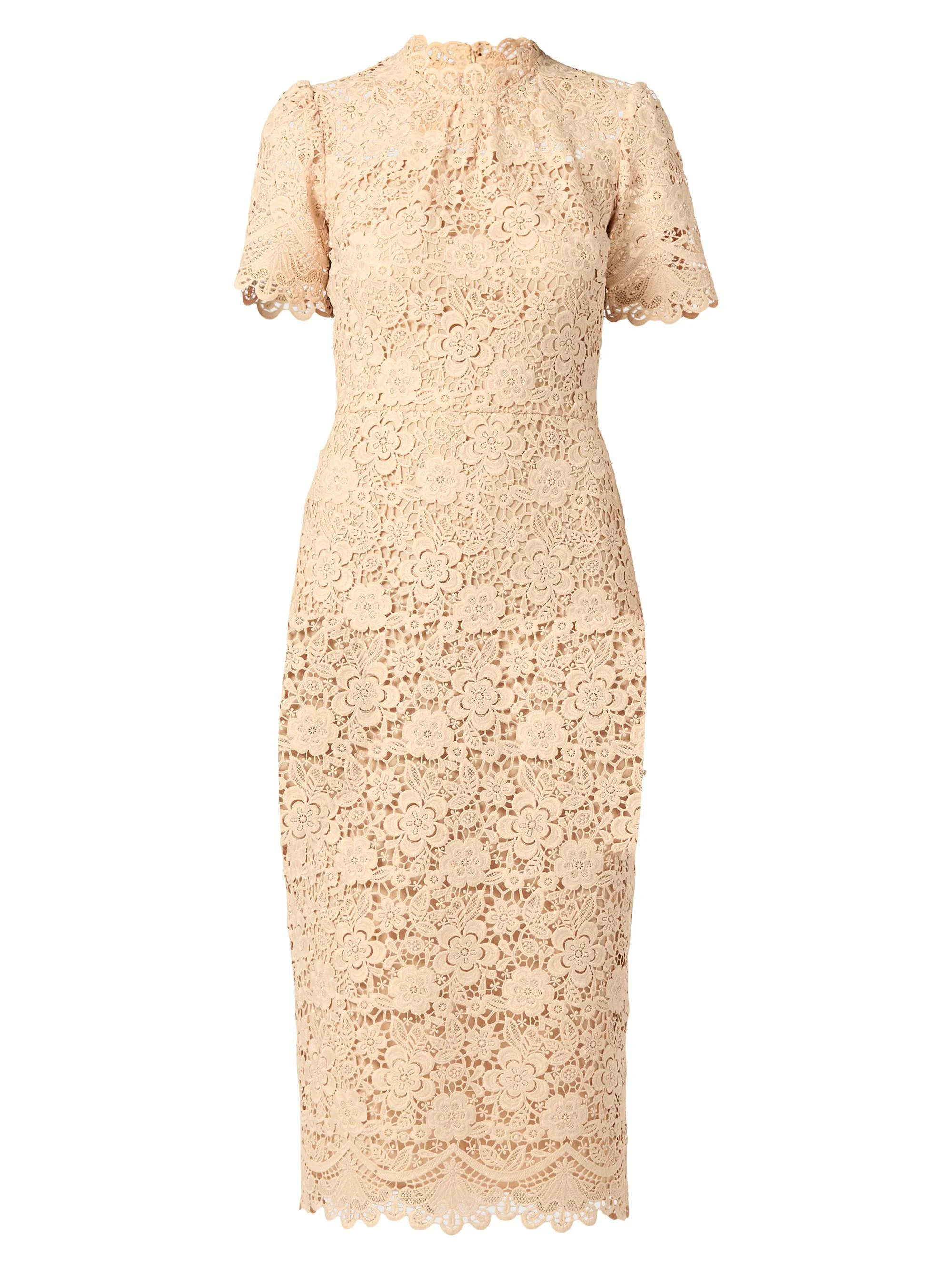 Women's Vivienne Lace Midi-Dress - Sand - 1