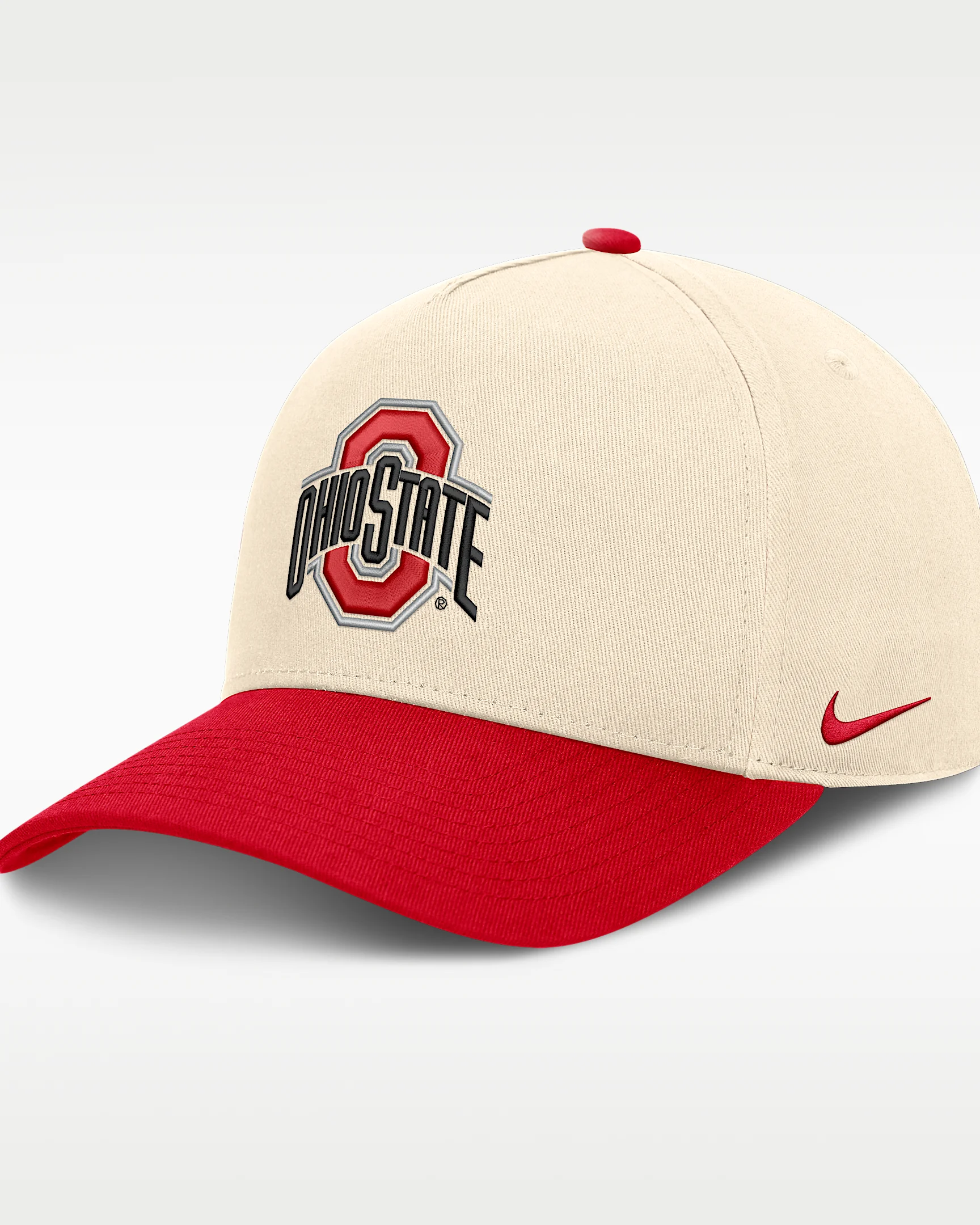 Ohio State Campus Prep Rise Men's Nike College A-Frame Adjustable Hat - 1