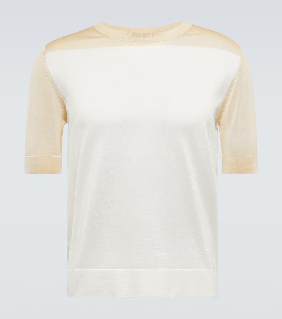 Oversized silk T-shirt - 1