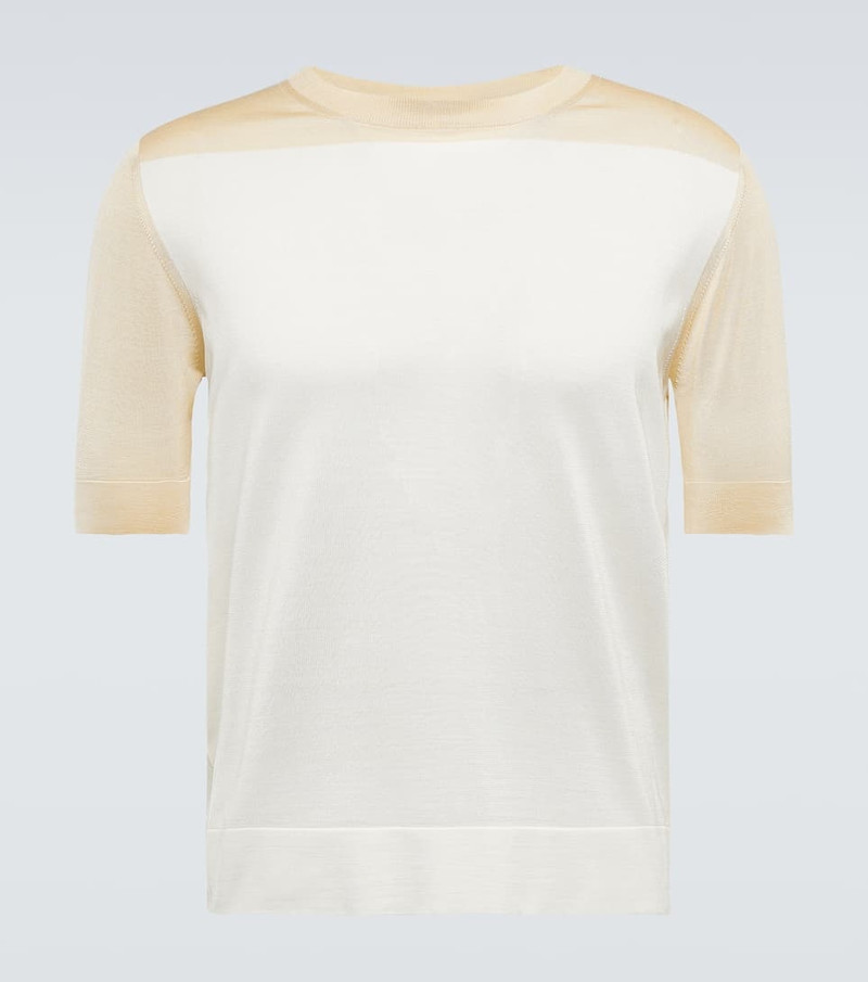 Oversized silk T-shirt - 1