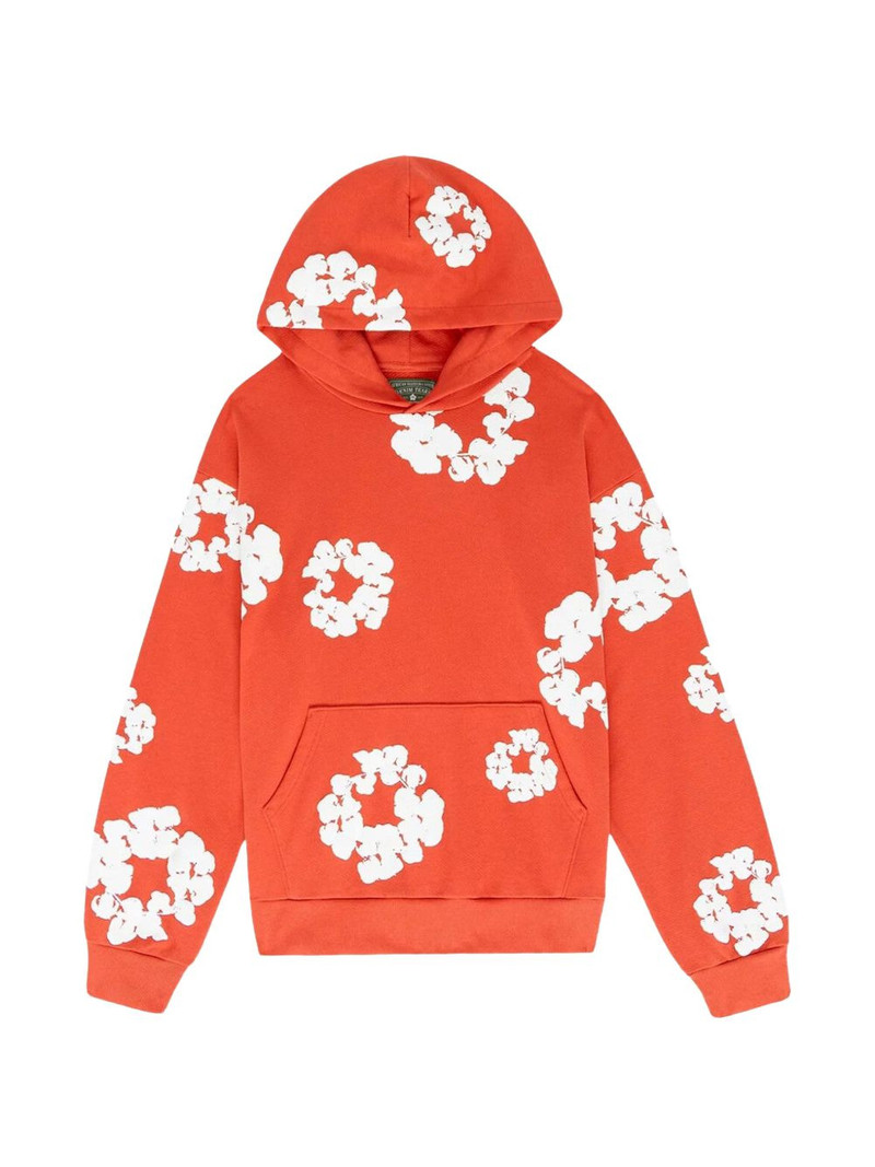 wreath-print hoodie 1
