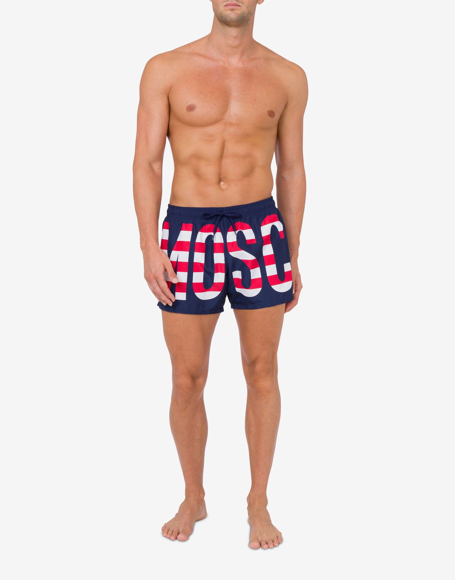 SWIM BOXER STRIPED LETTERING LOGO - 1