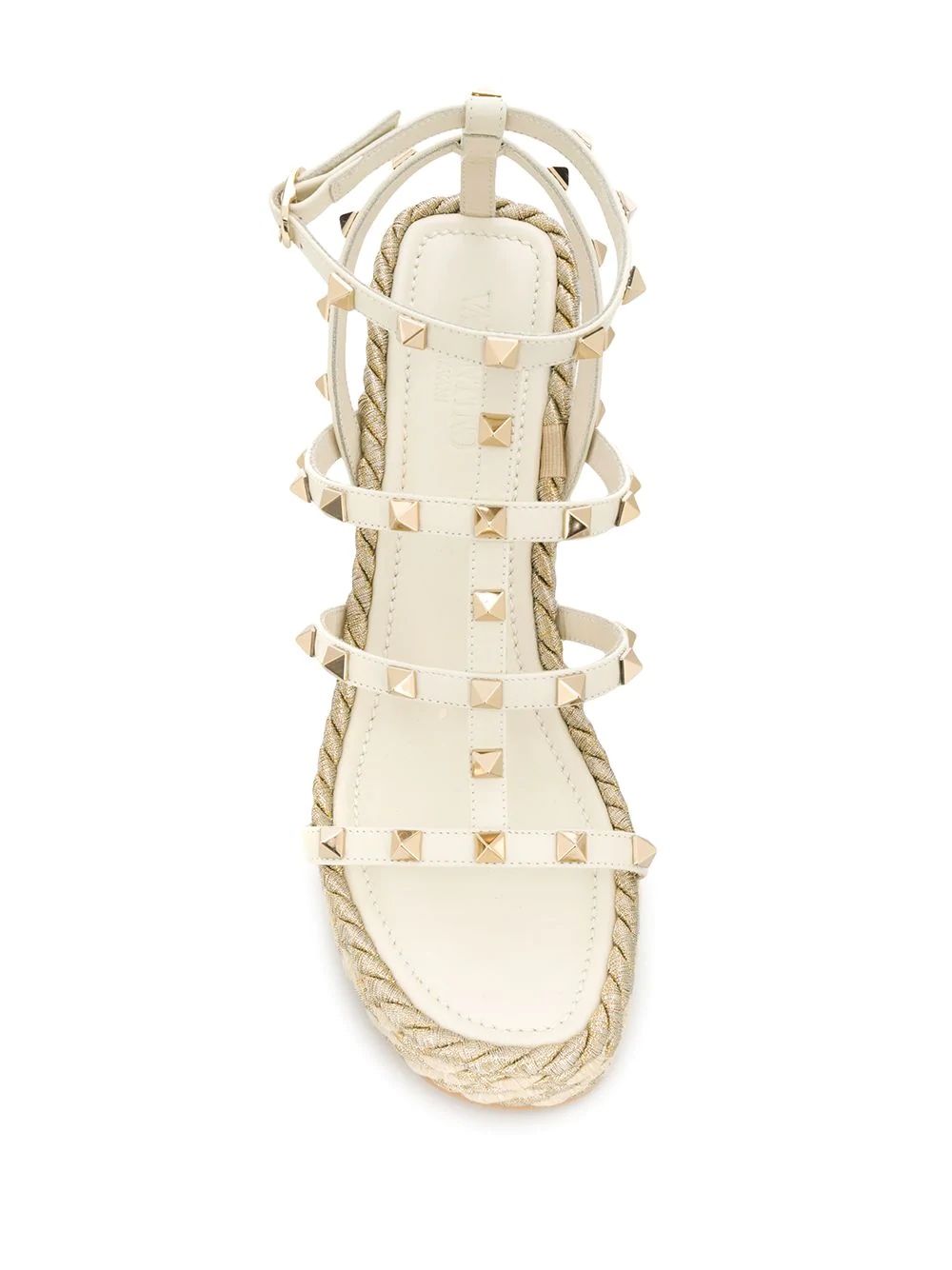 Rockstud rope wedge sandals - 4